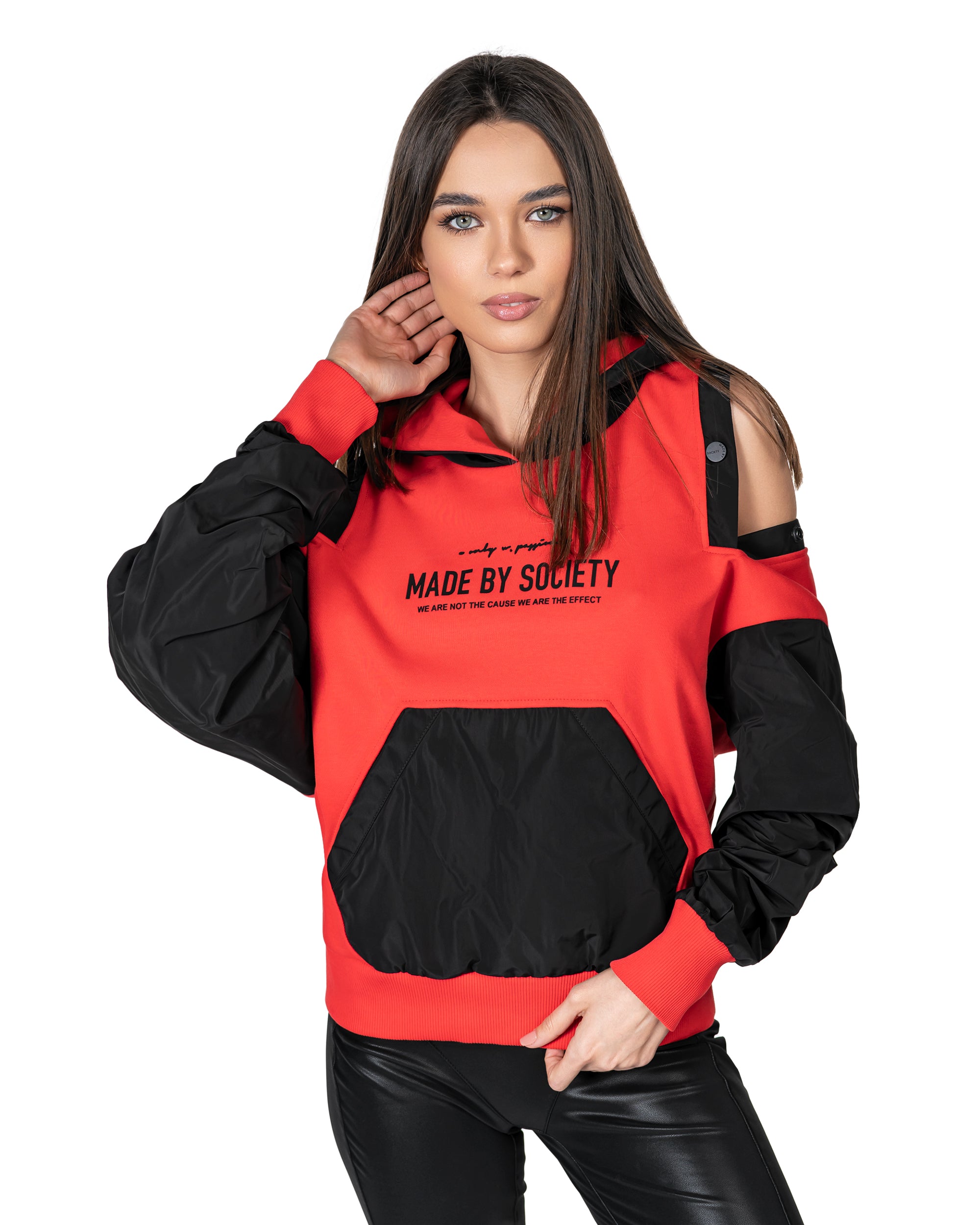 Bluza z kapturem bez pleców - H24368