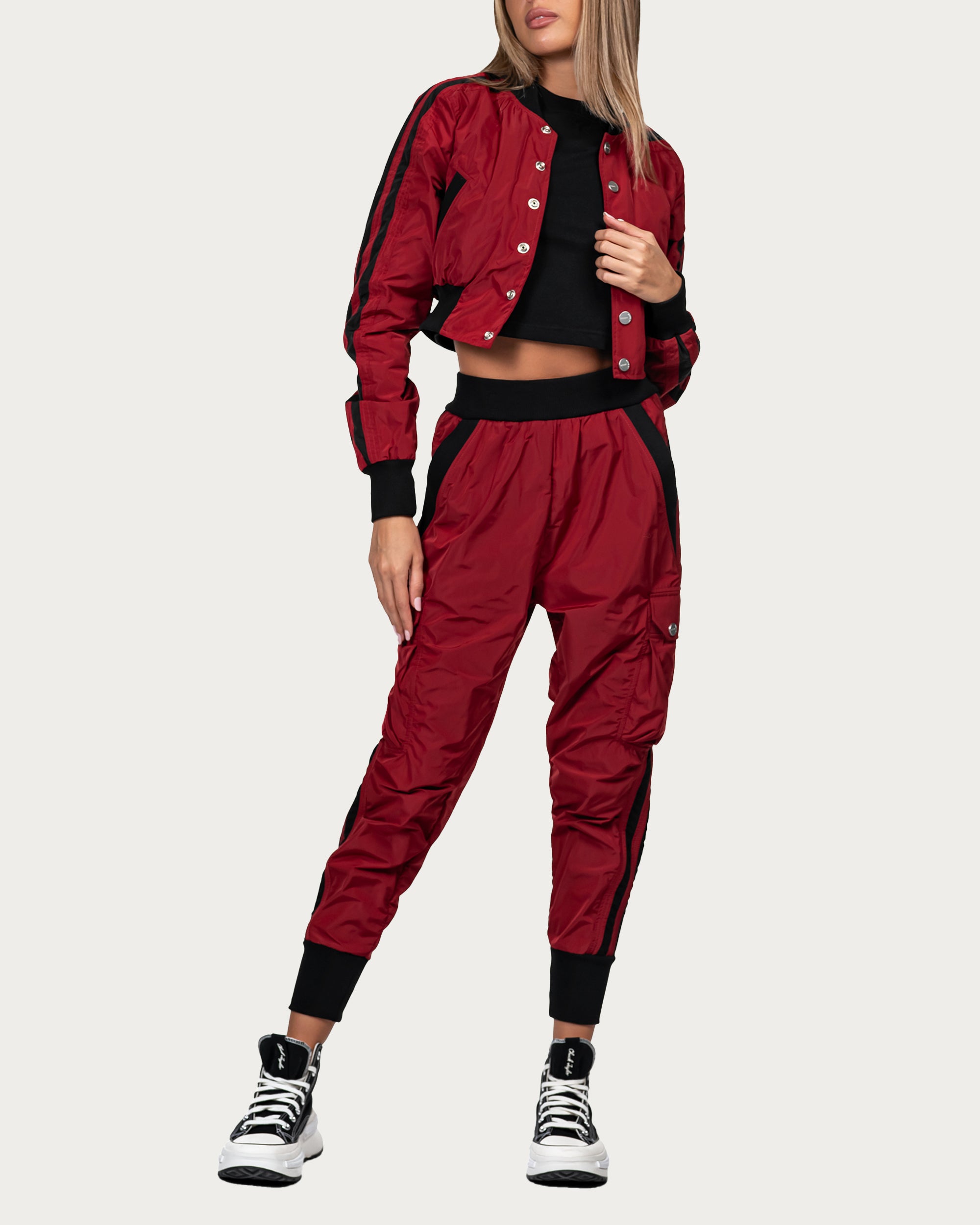 Kurtka bomber w paski - J24809