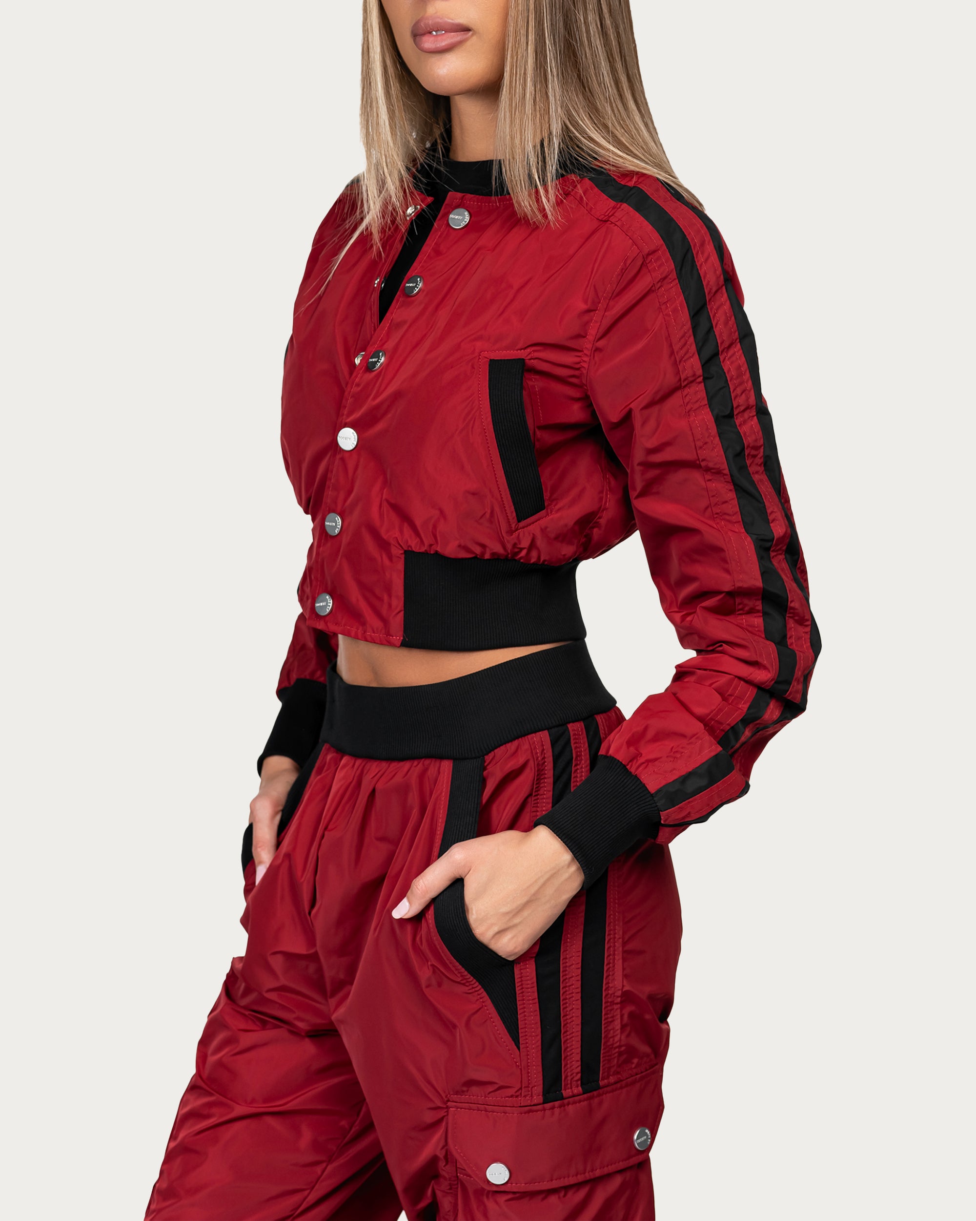 Kurtka bomber w paski - J24809