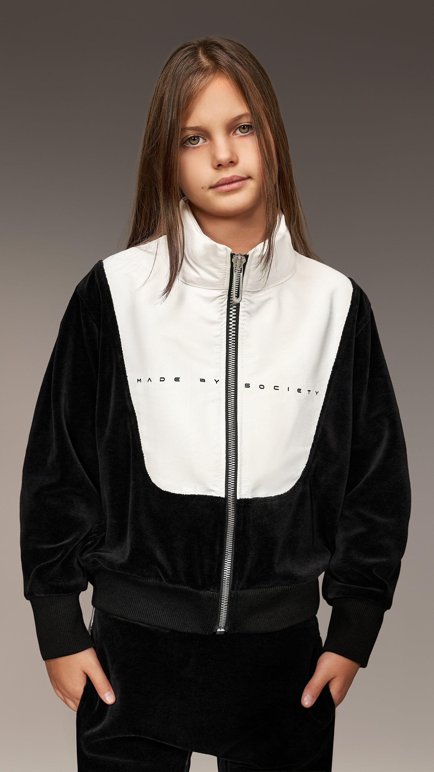 Bluza z kapturem z aksamitu - H36738