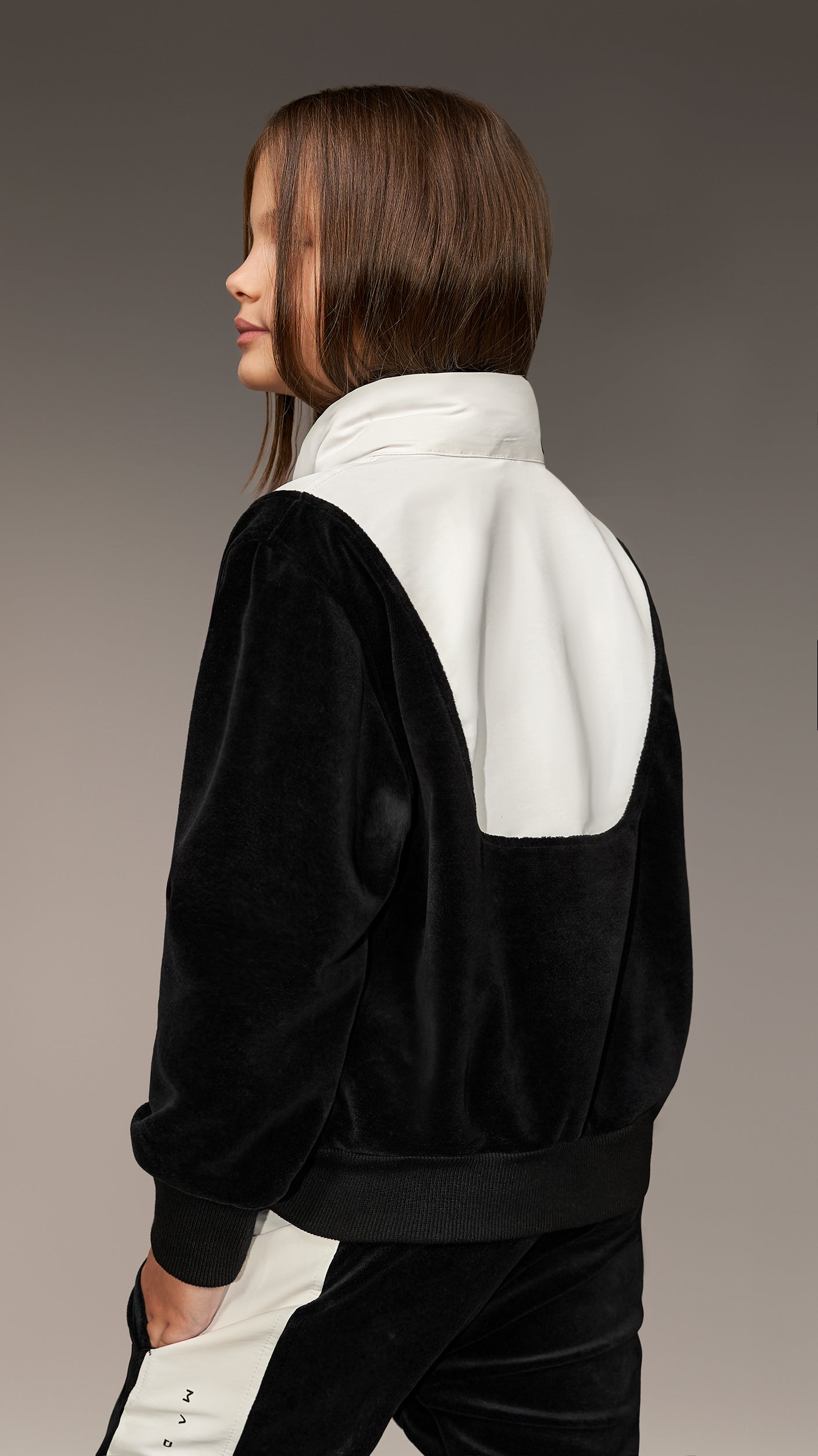 Bluza z kapturem z aksamitu - H36738