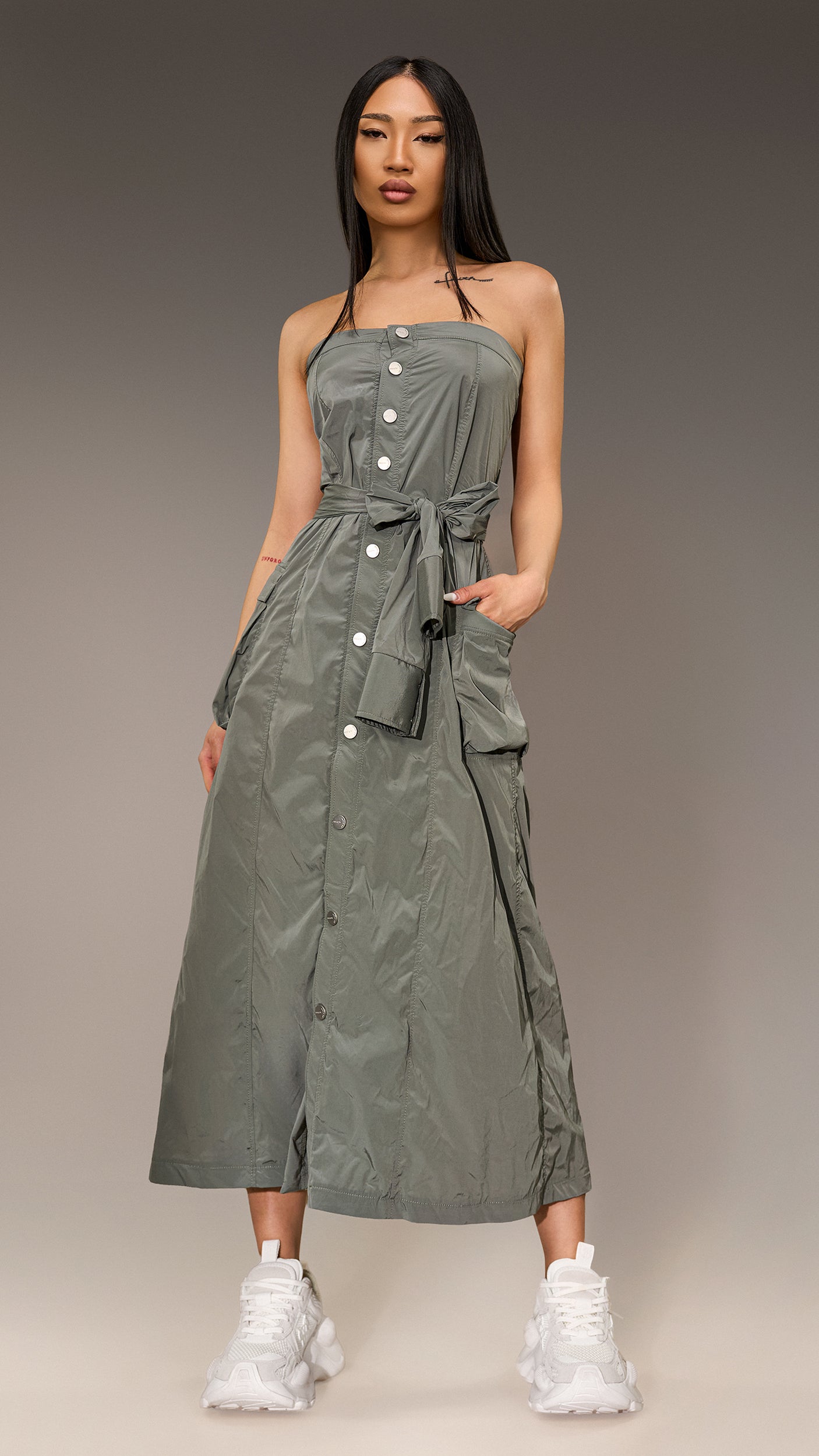 Rochie cu capse Made by Society - D26291