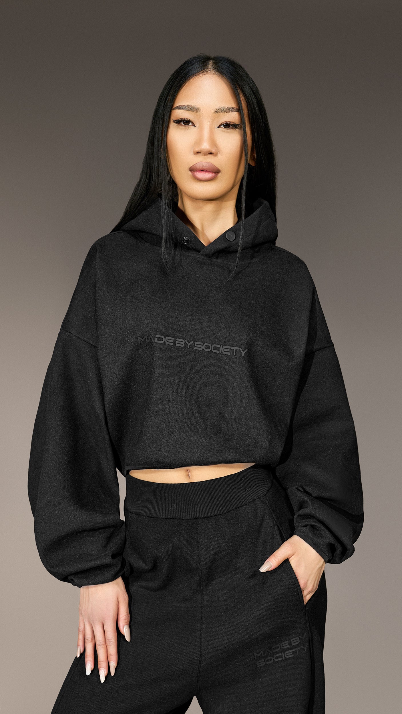 Hanorac Crop "Made by Society" - H26118