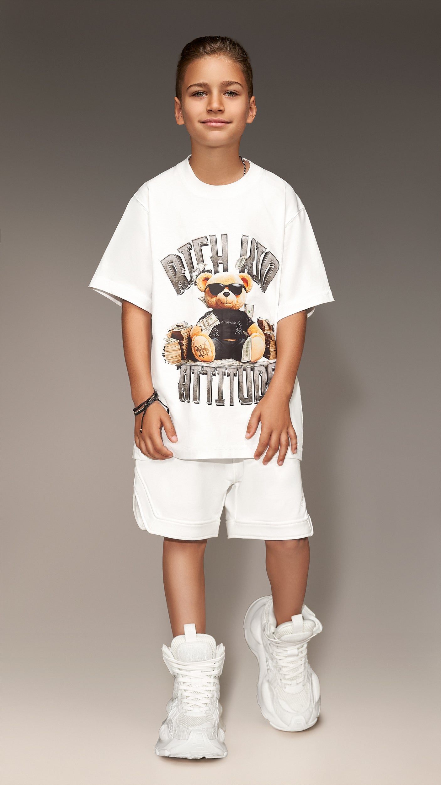 Dziecięca koszulka Rich Kid Attitude - T36527