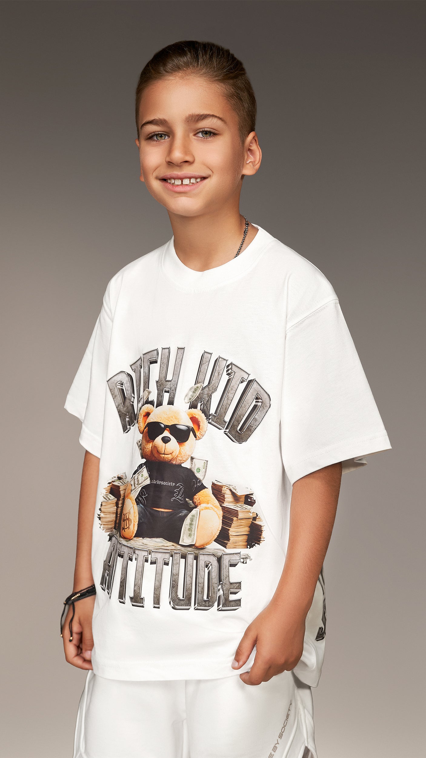 Dziecięca koszulka Rich Kid Attitude - T36527