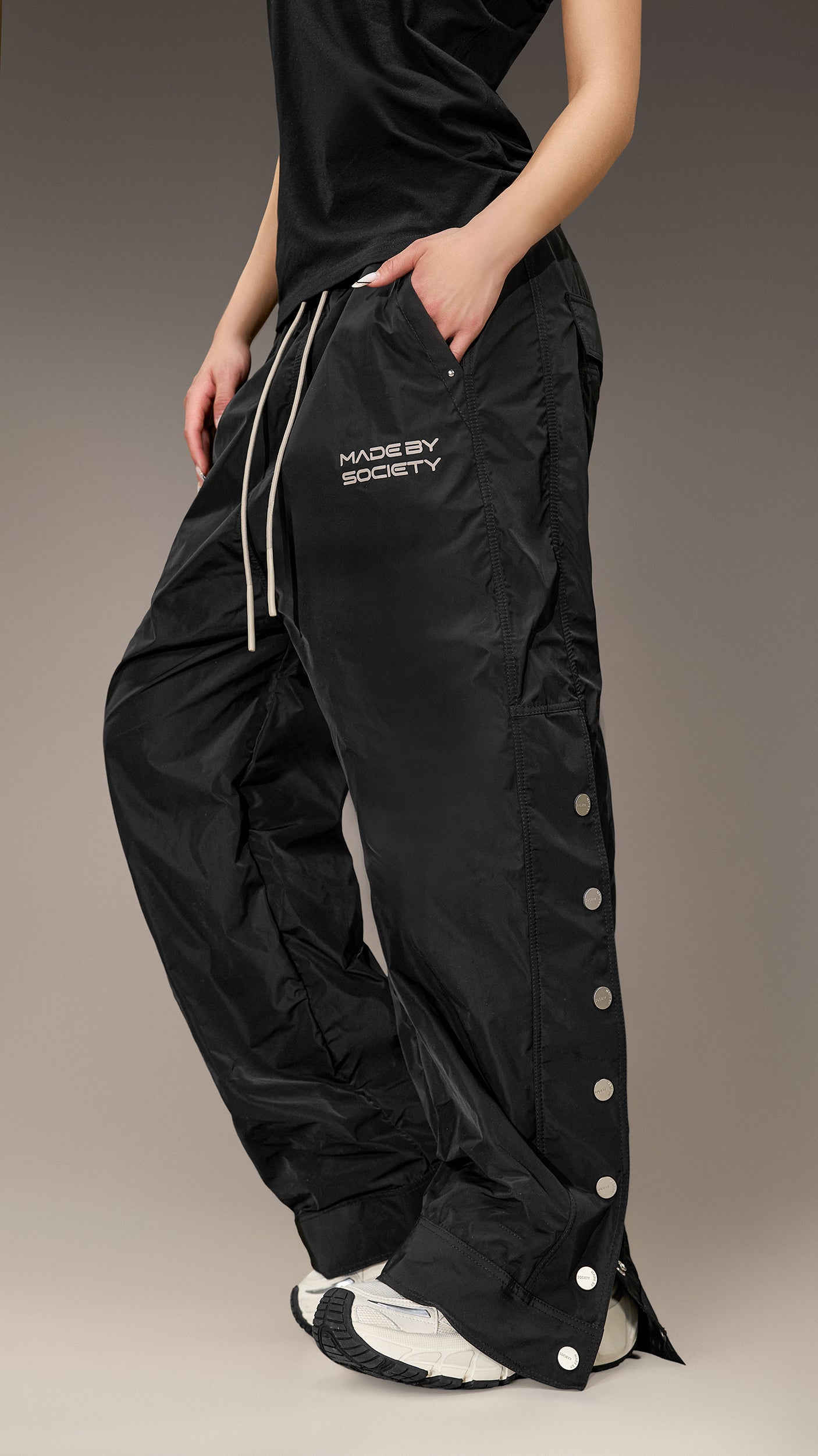 Spodnie z Zatrzaskami Made By Society – P26139