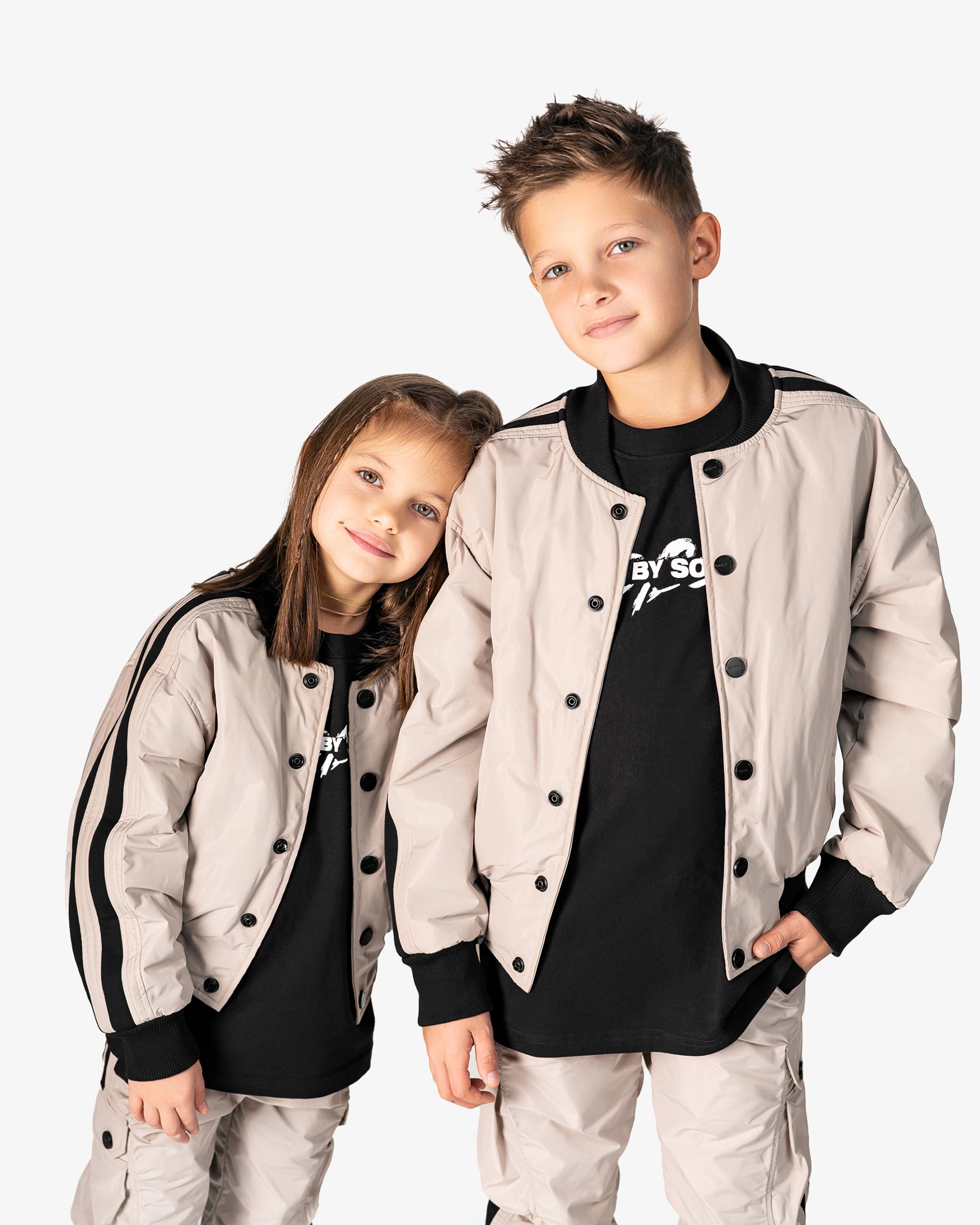 Kurtka bomber w paski - J34130