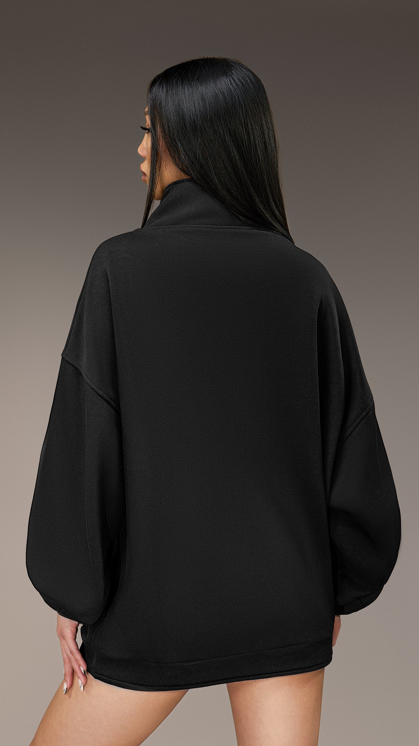 Oversized Hoodie with Collar - H26031