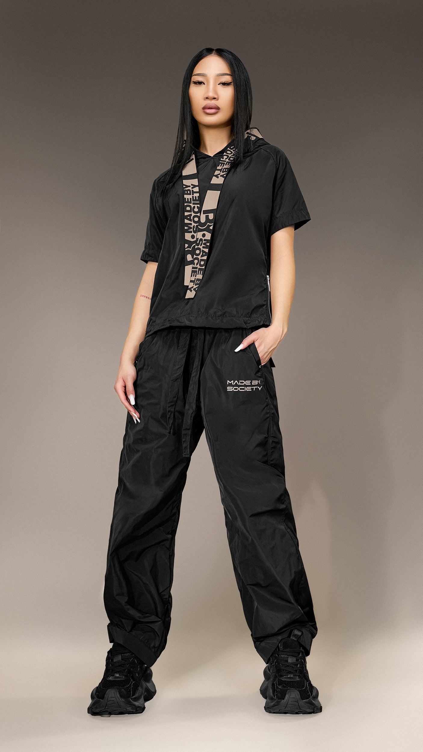 Bluza z kapturem "Made by Society" - H25572