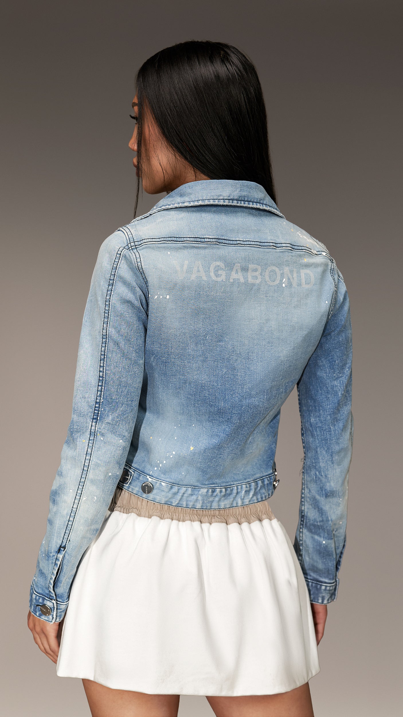 Jacheta crop denim - J23658