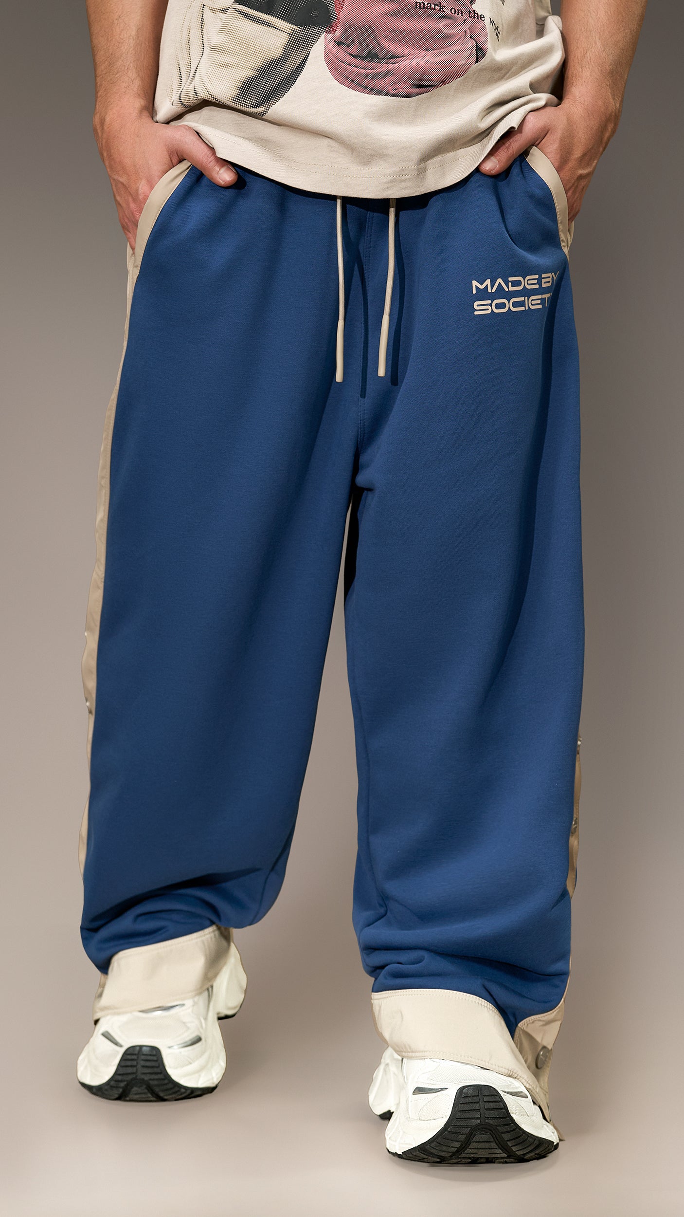 Pantaloni oversized cu capse – P16081