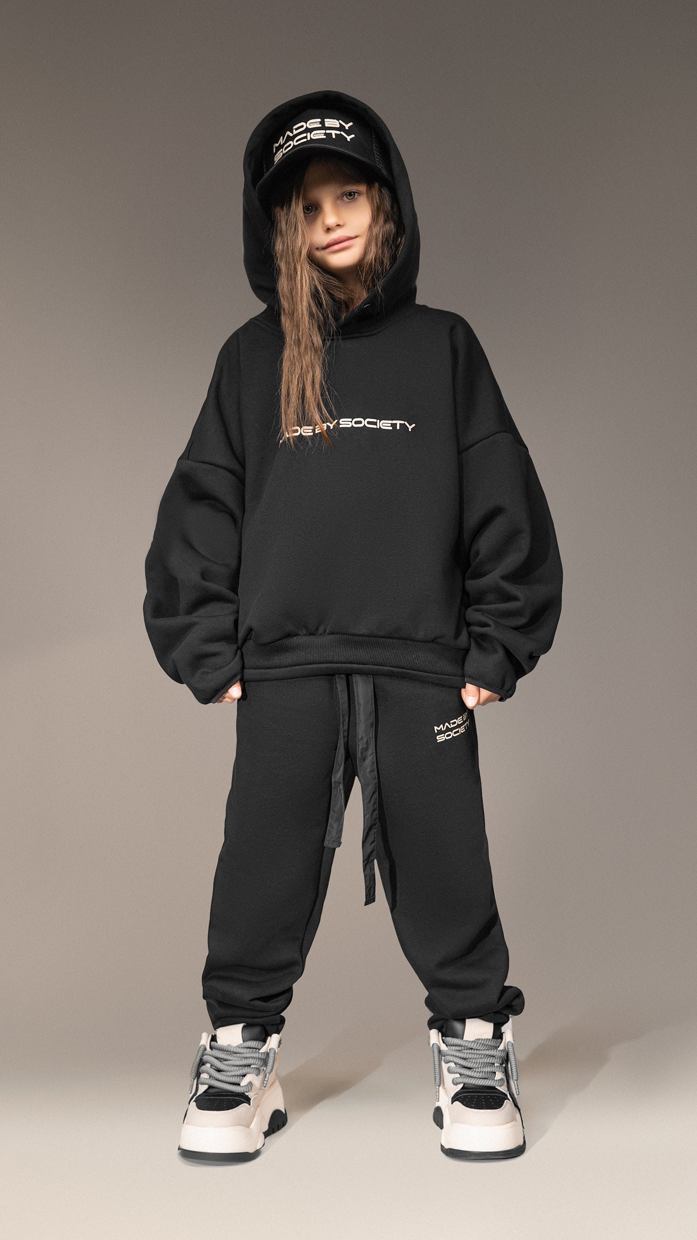 Oversize'owy bluza „Made By Society” - H35682
