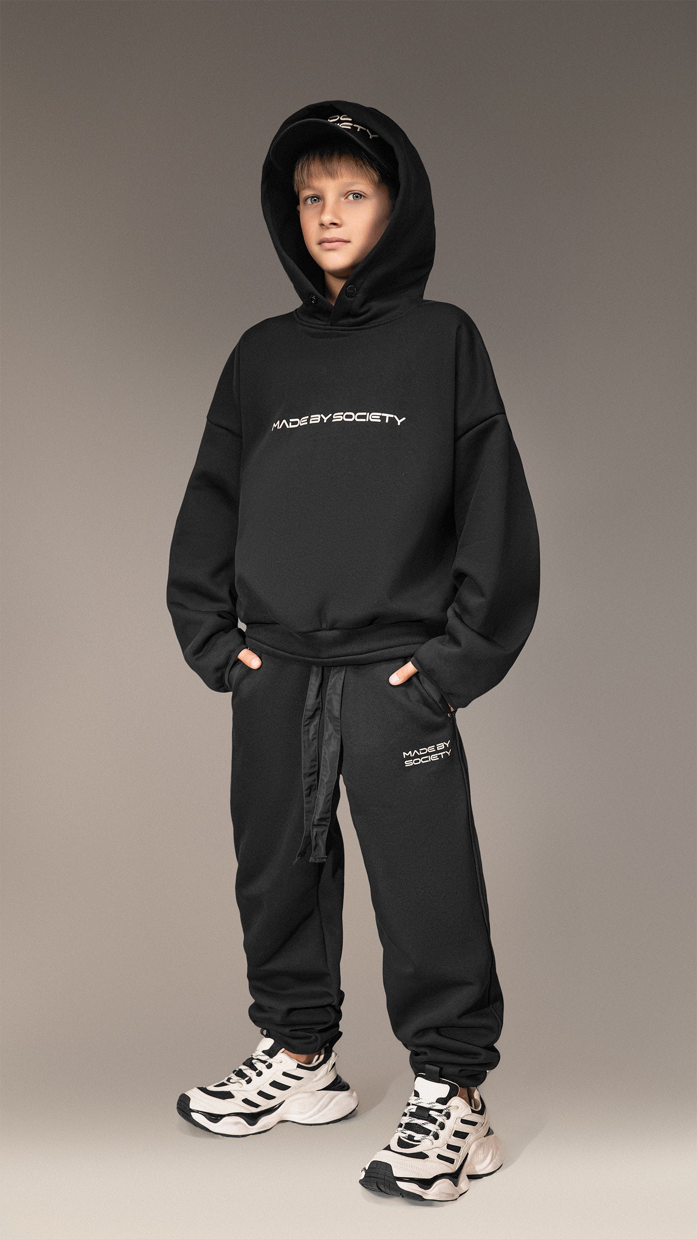 Oversize'owy bluza „Made By Society” - H35682