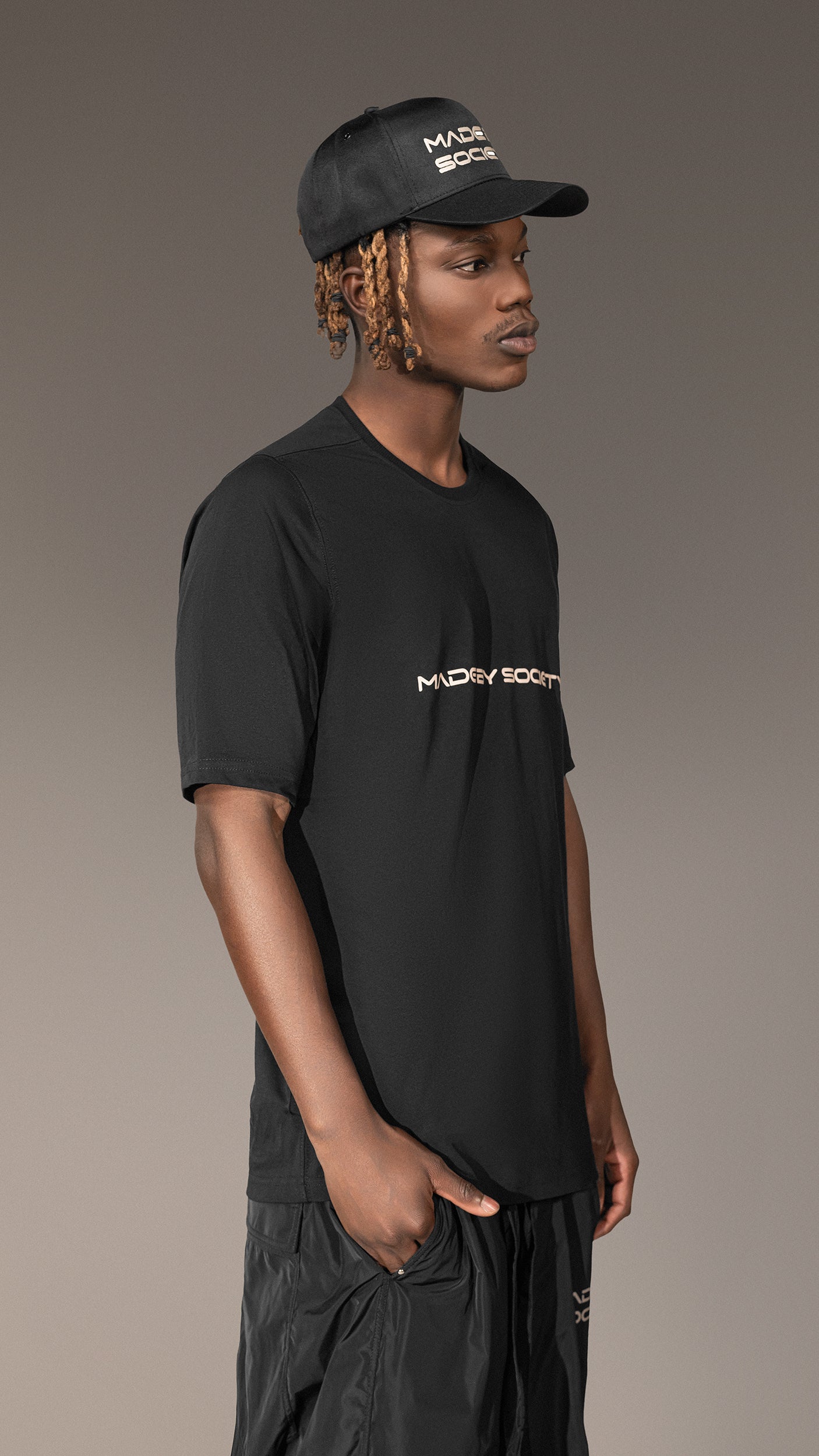 Tricou Negru „Made By Society” - T12860