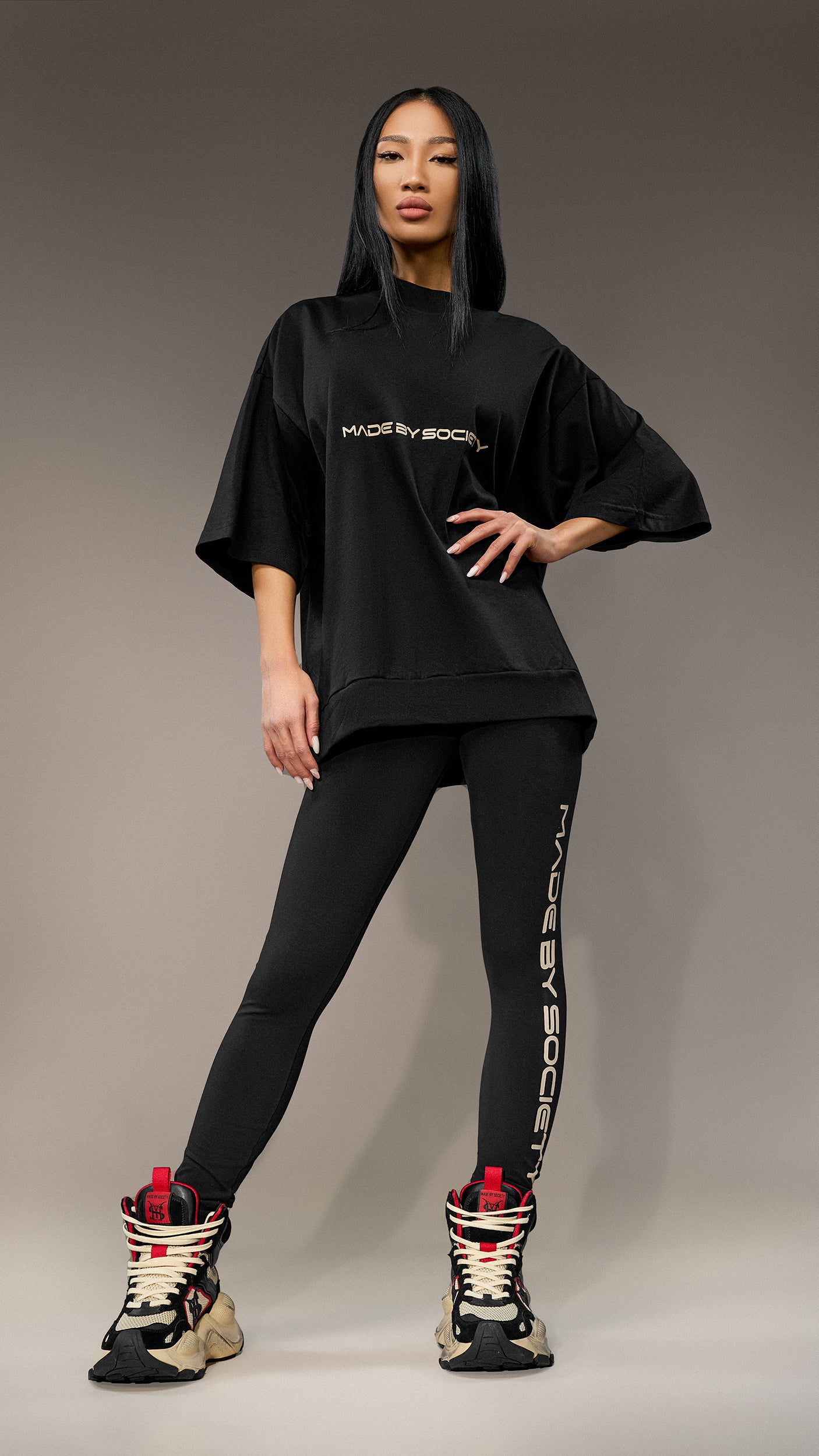 Oversized T-shirt Made By Society - T25915