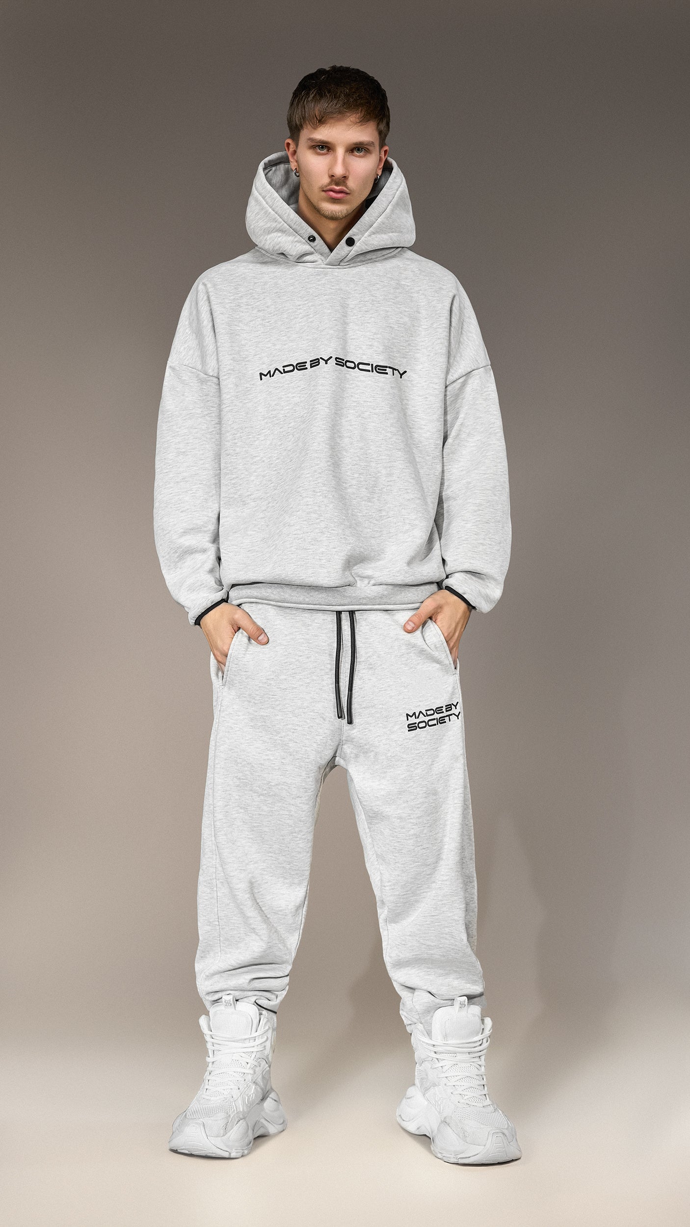 Oversized Bluza „Made by Society” - H15831