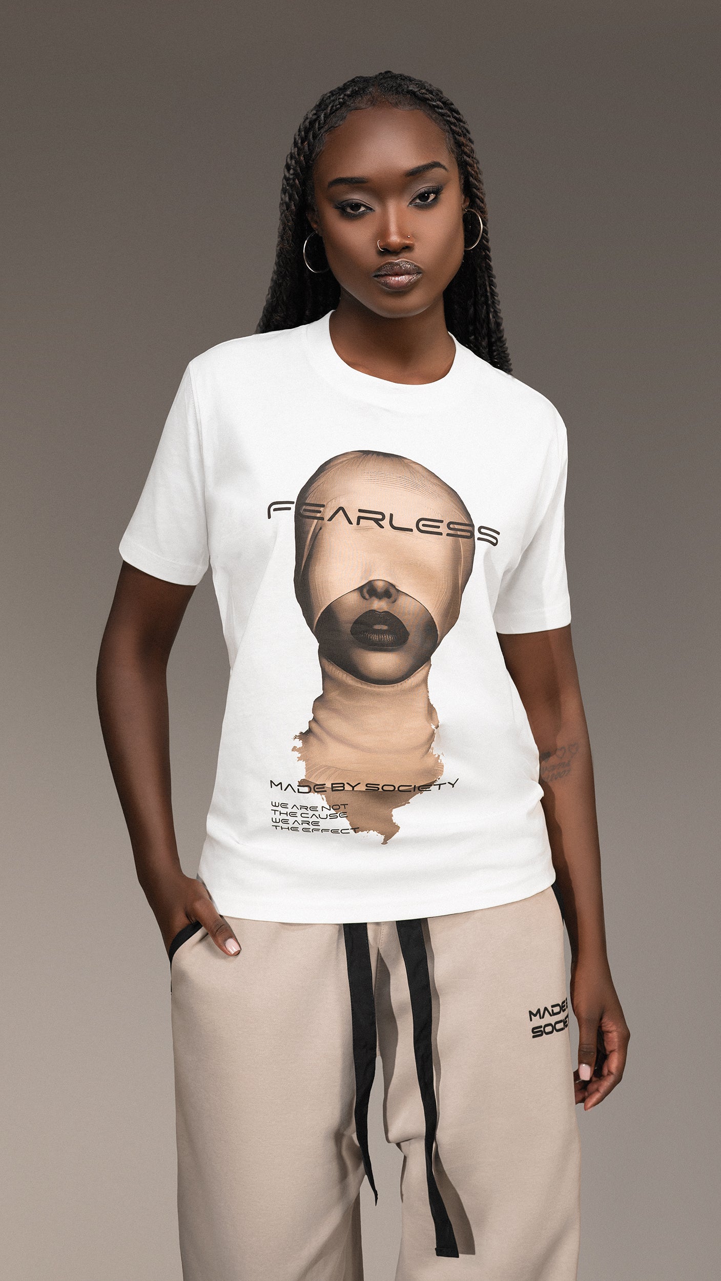 T-shirt „Fearless” Made By Society - T25417