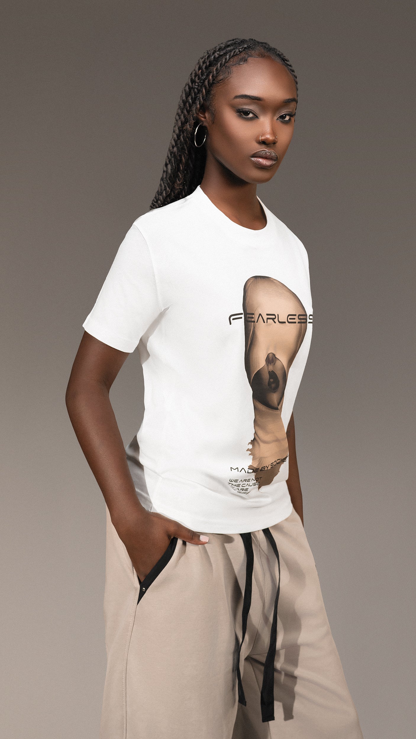 T-shirt „Fearless” Made By Society - T25417