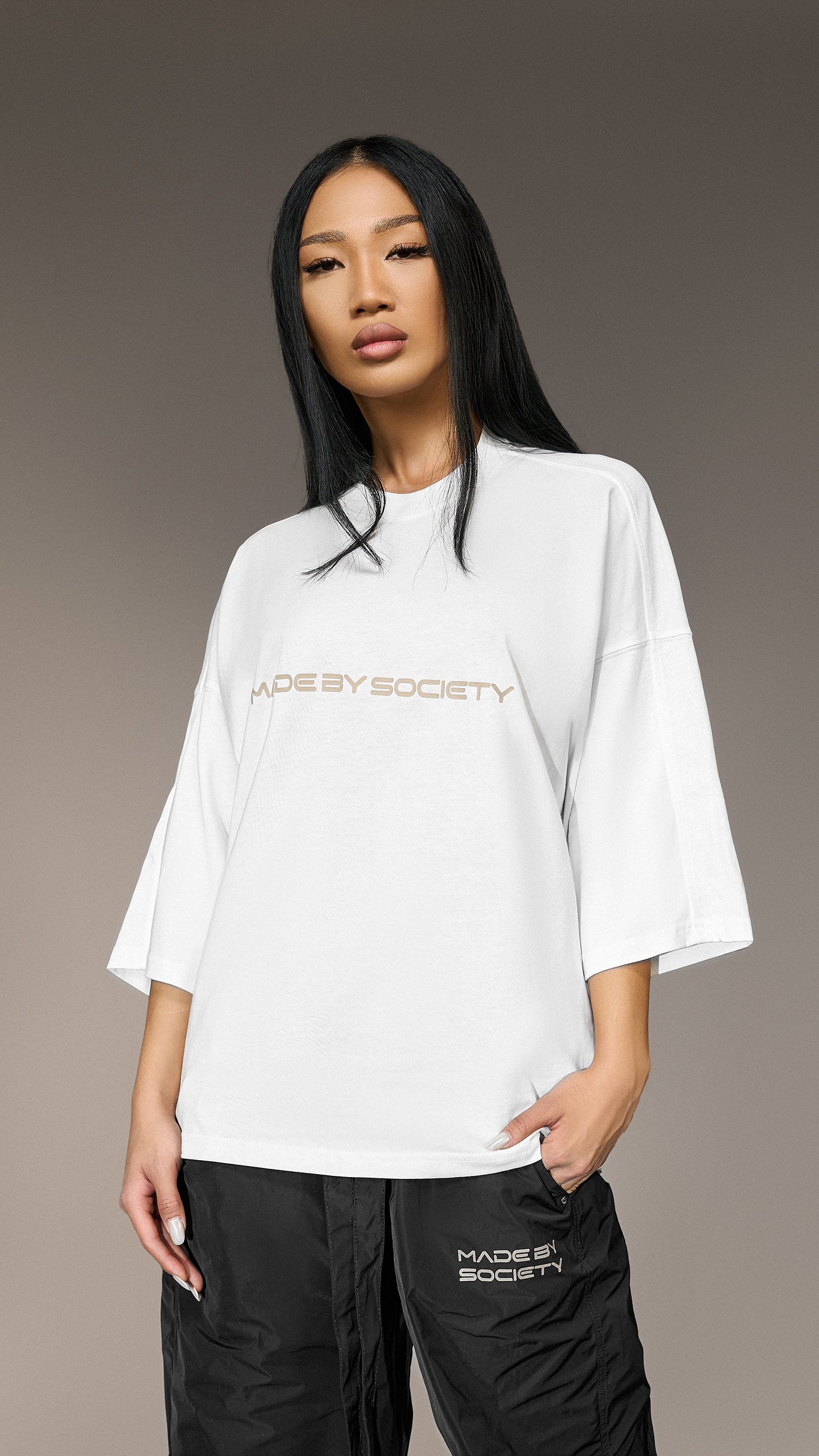 Oversized T-shirt "Made by Society" - T25844