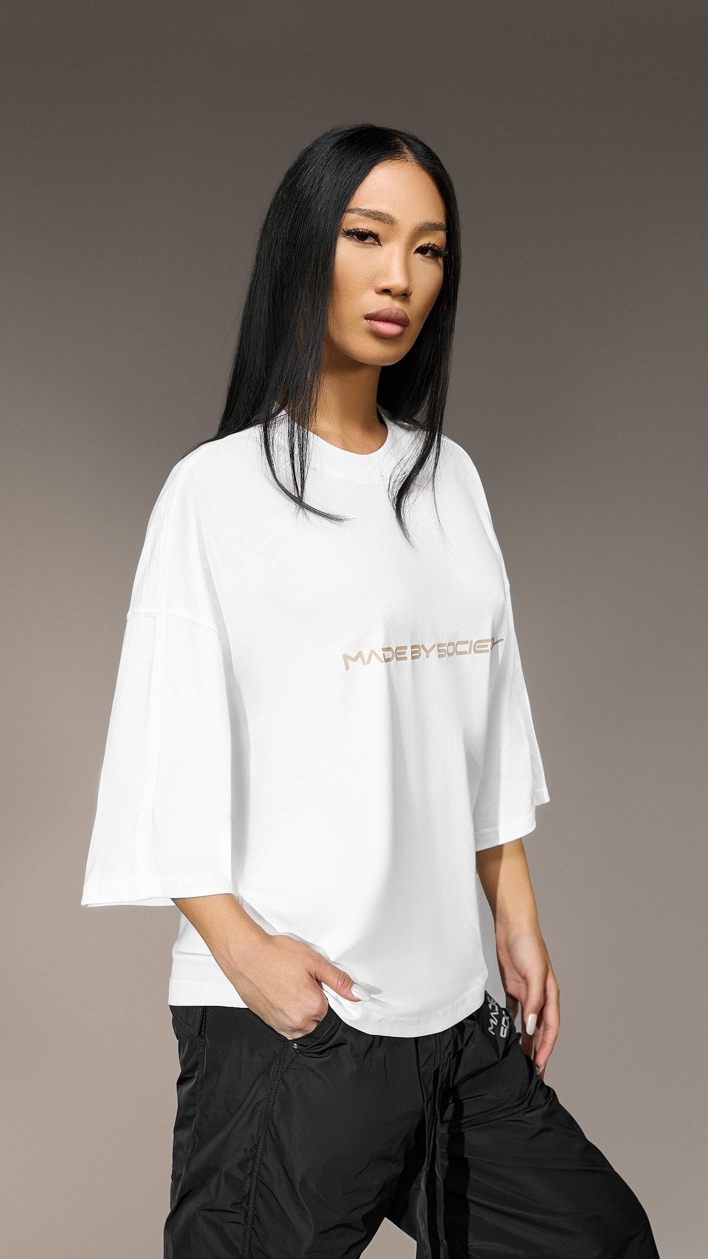 Oversized T-shirt "Made by Society" - T25844