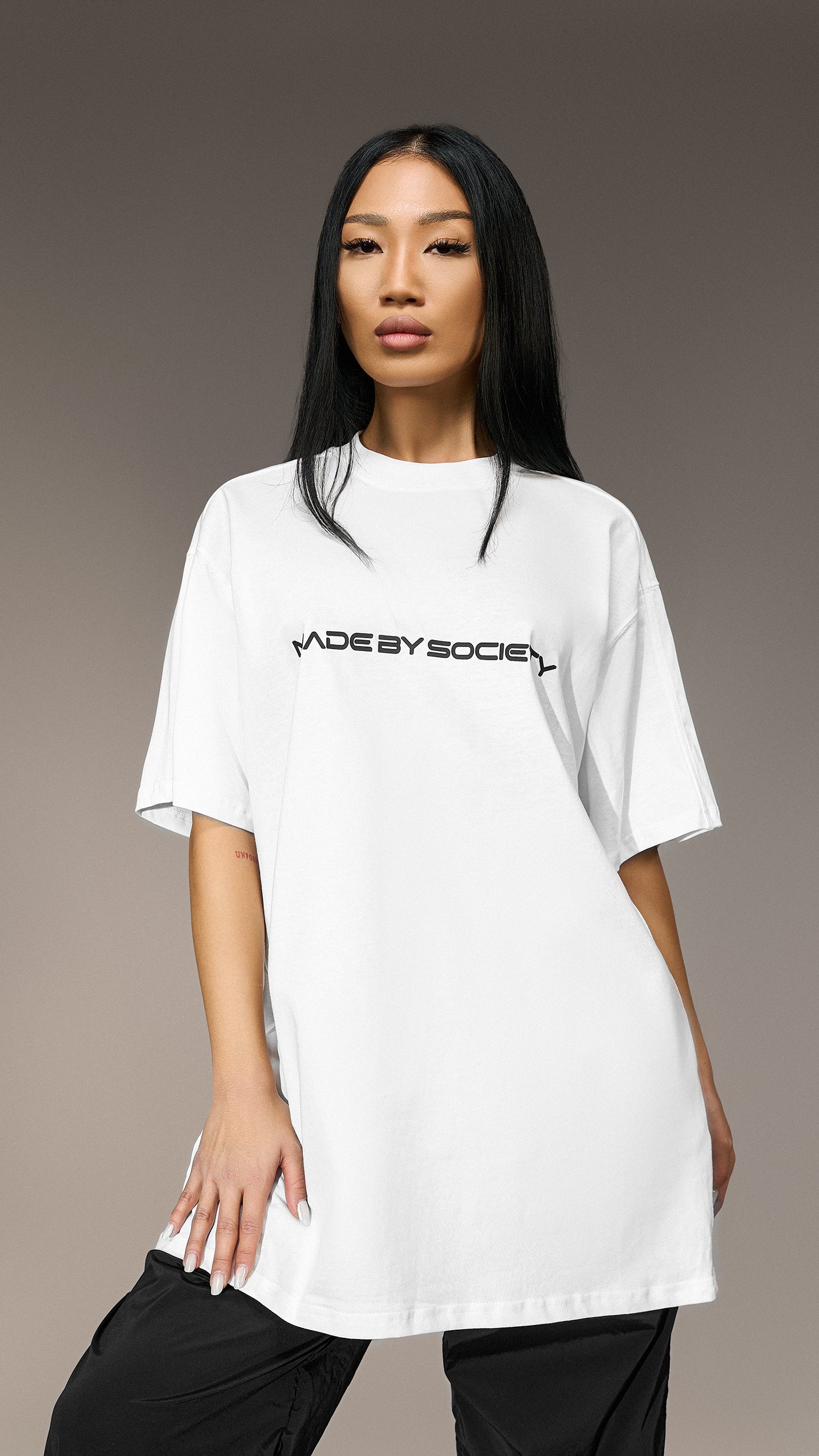 Oversized T-shirt "Made by Society" - T25845