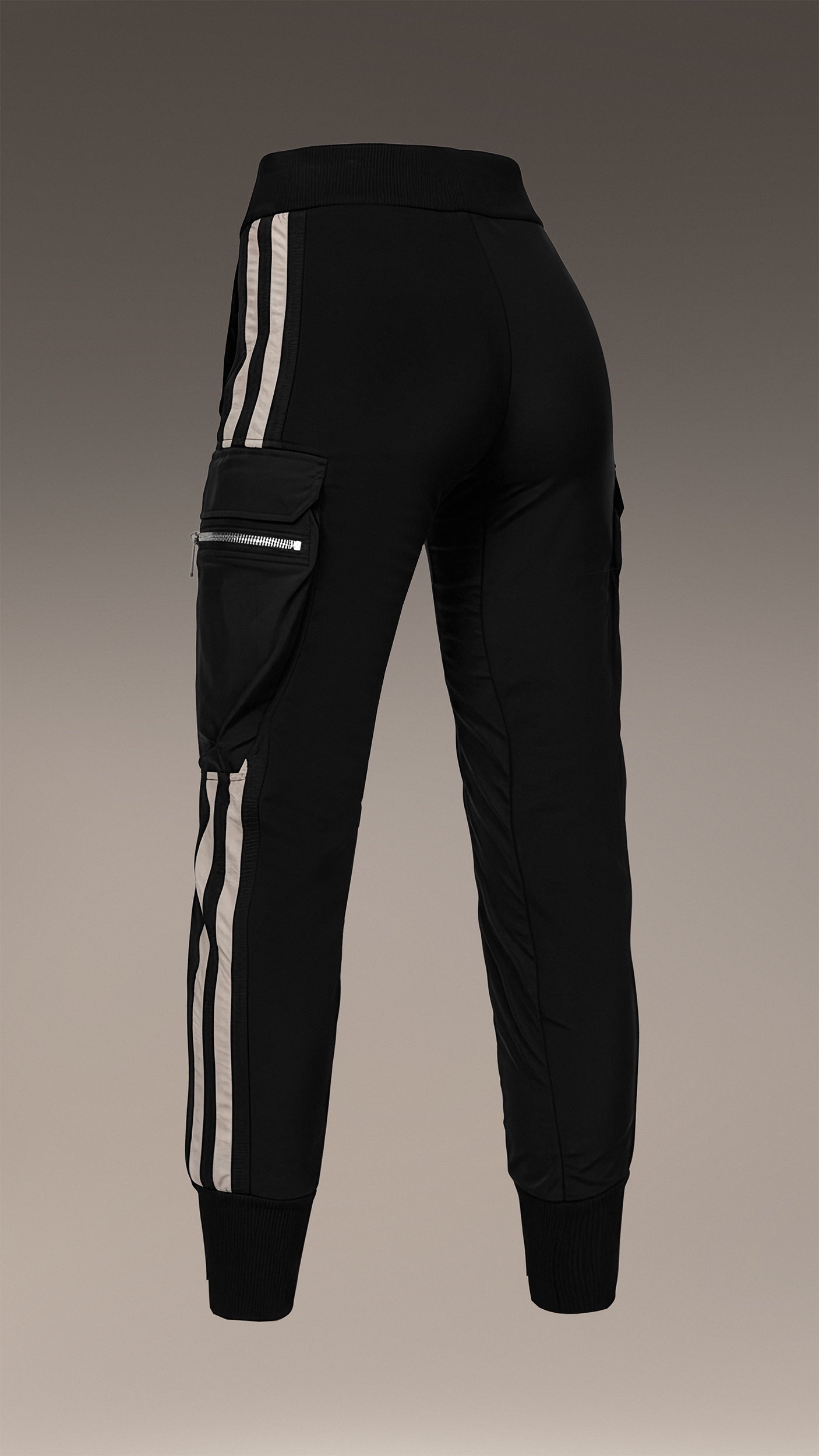 Spodnie cargo w paski - P24099