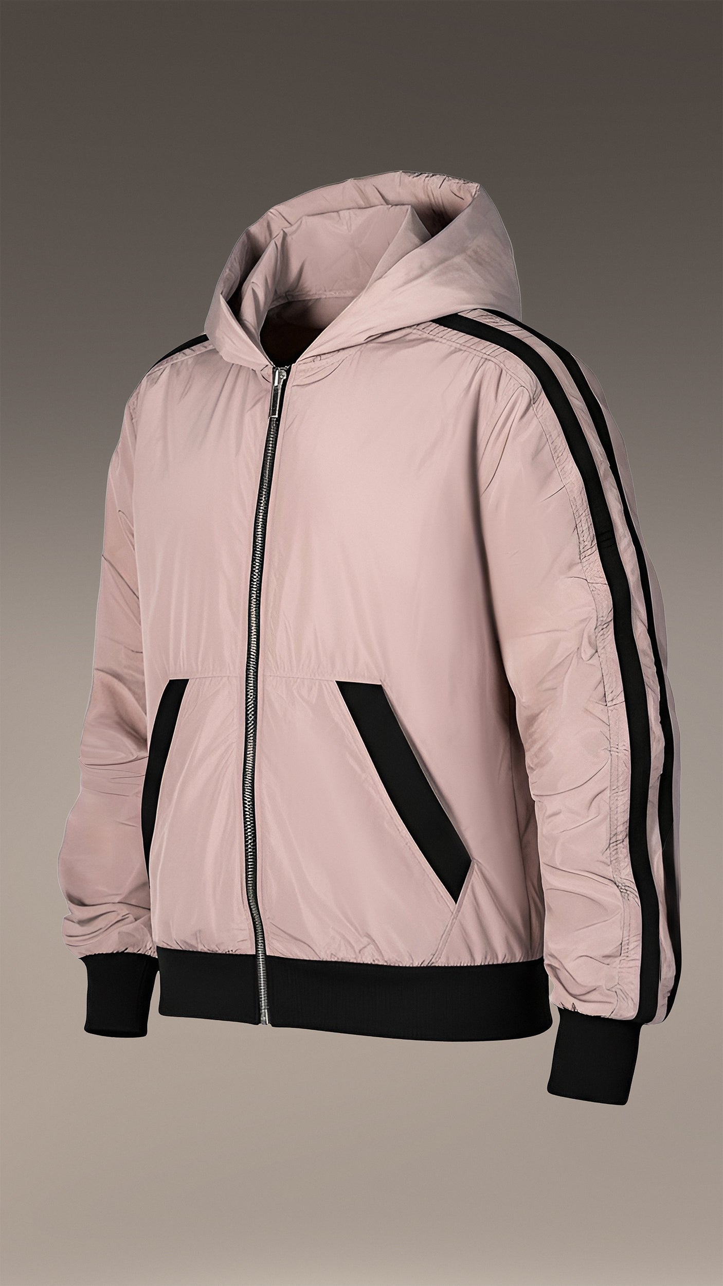 Bluza z kapturem w paski - H14117