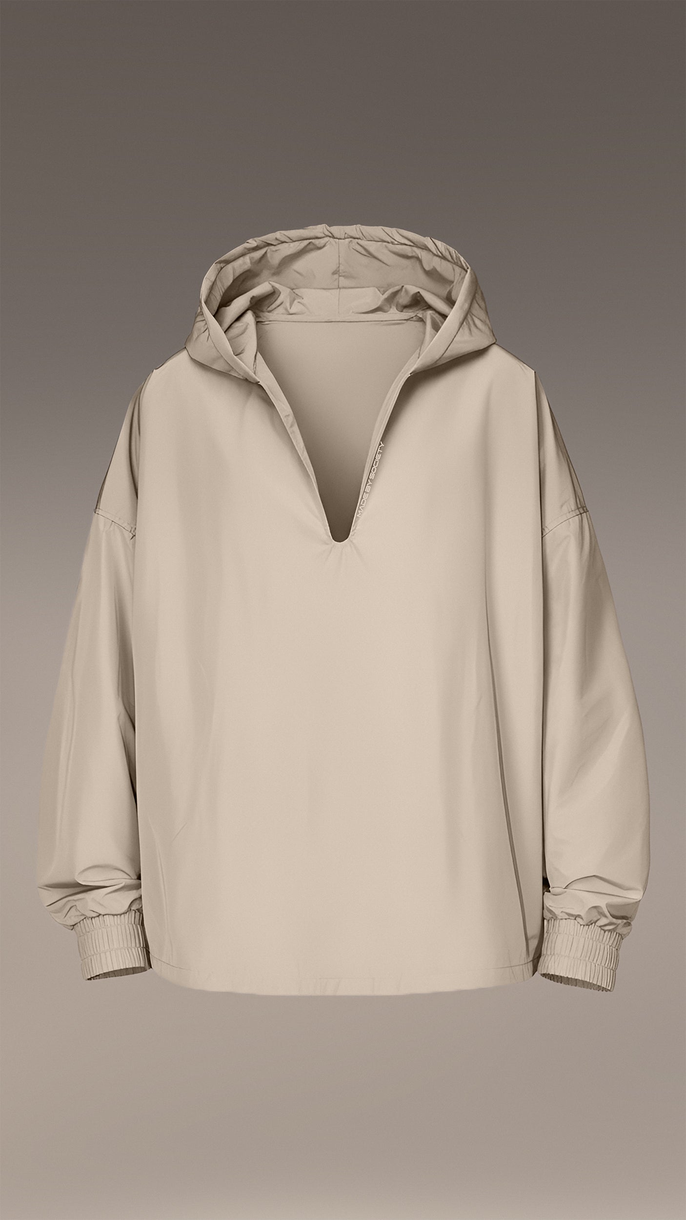 Hoodie with neckline - H16475