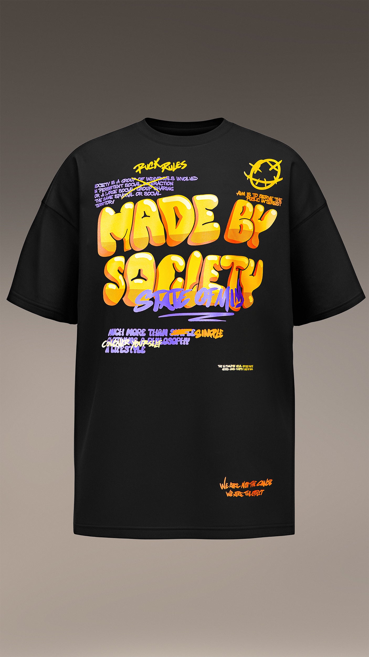 T-shirt z kolorową łatką - T14304