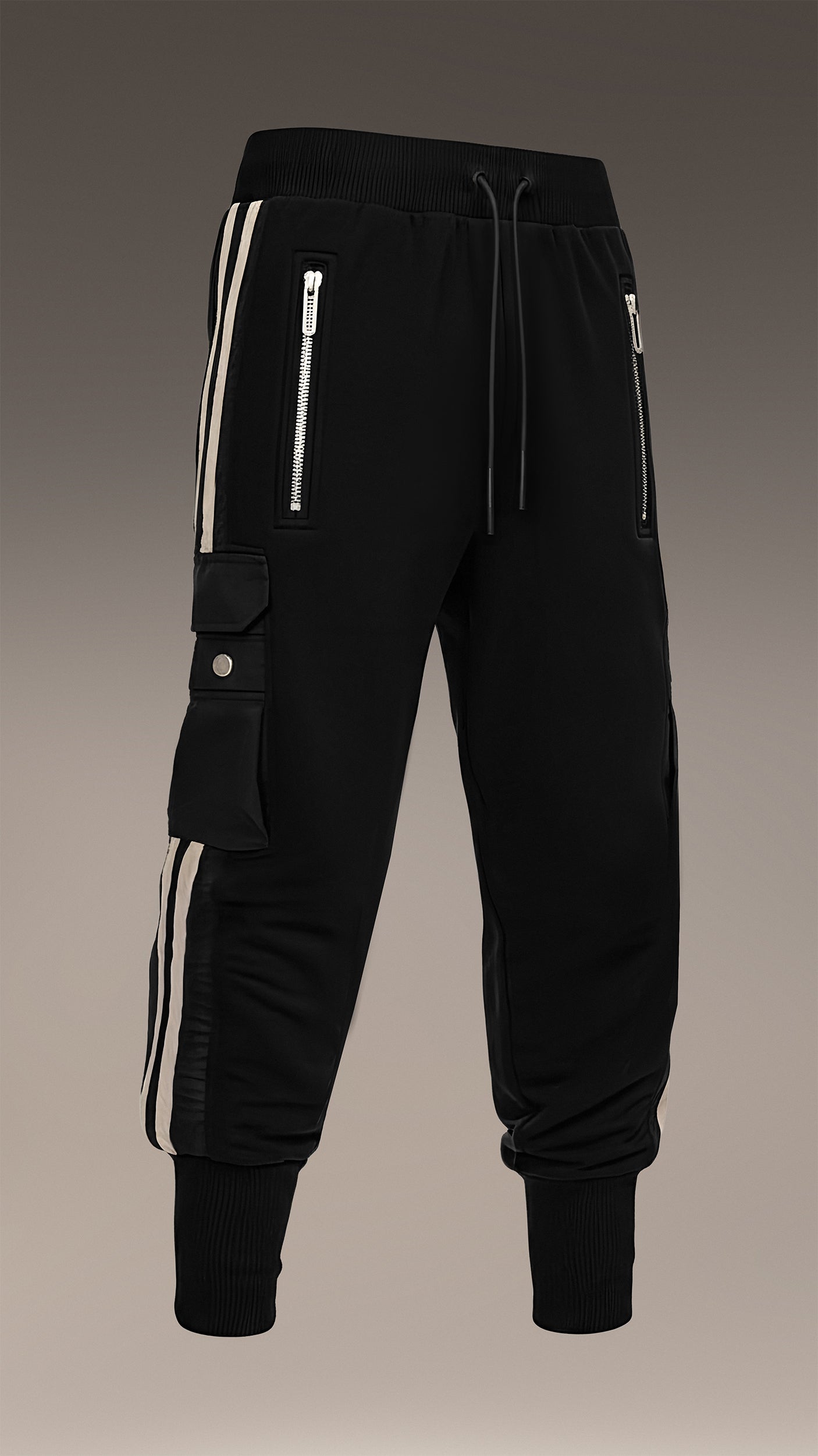 Spodnie bojówki w pionowe linie - P13650