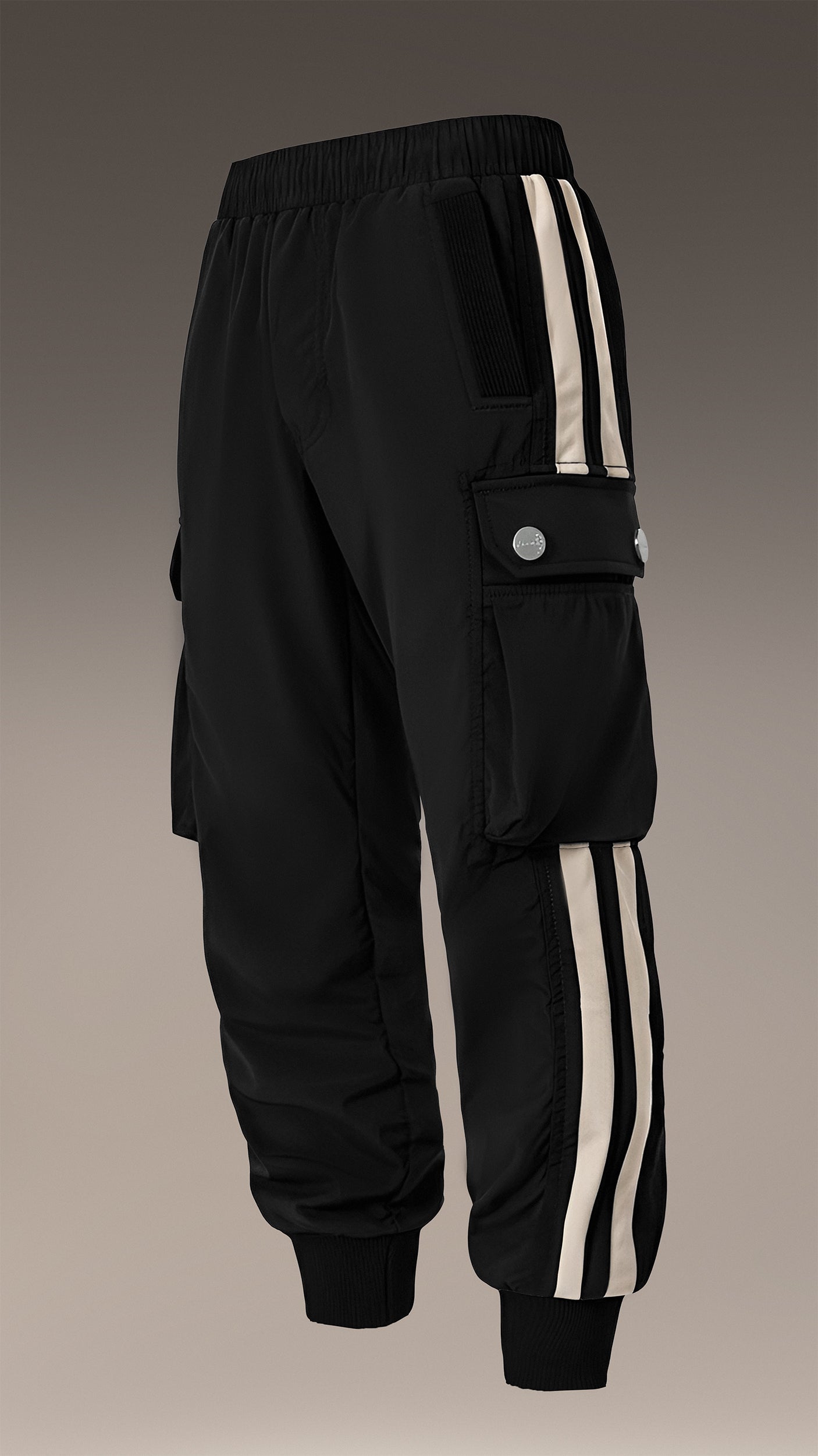 Spodnie cargo w paski - P34179