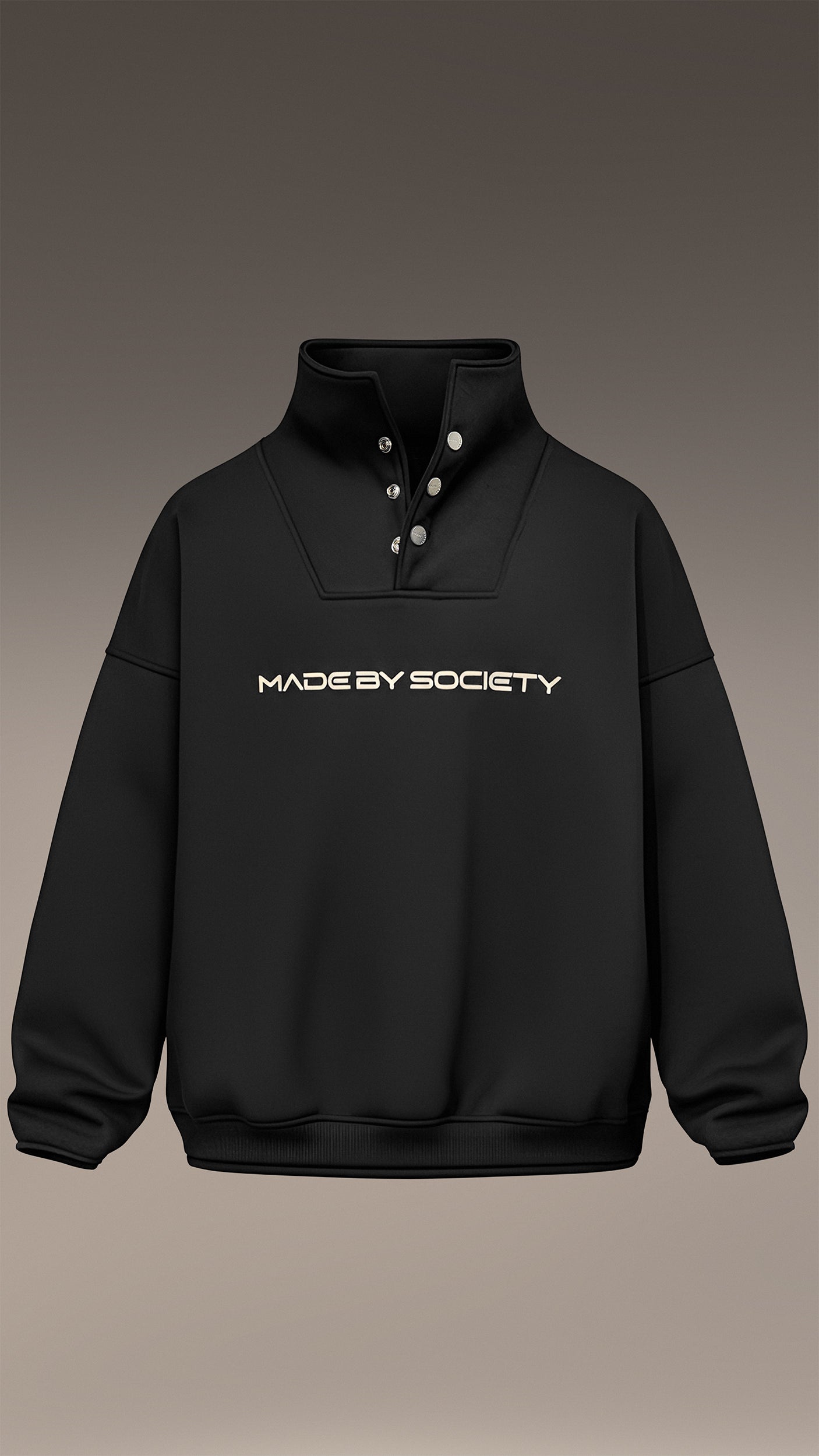 Bluza "Made by Society" z zatrzaskami - H16004