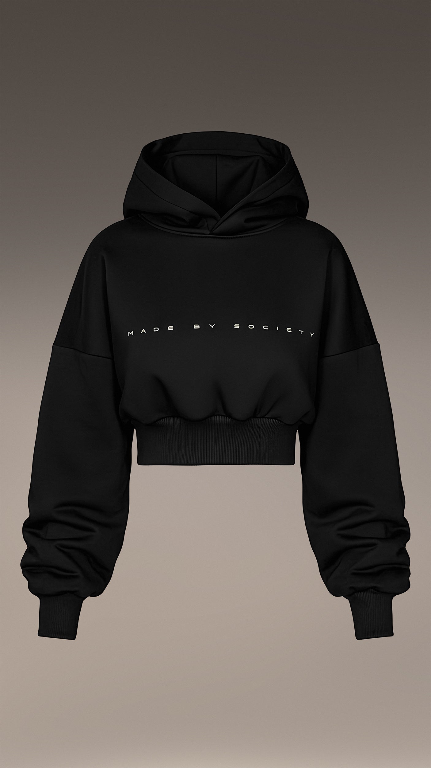 Bluzę z kapturem crop - H26595