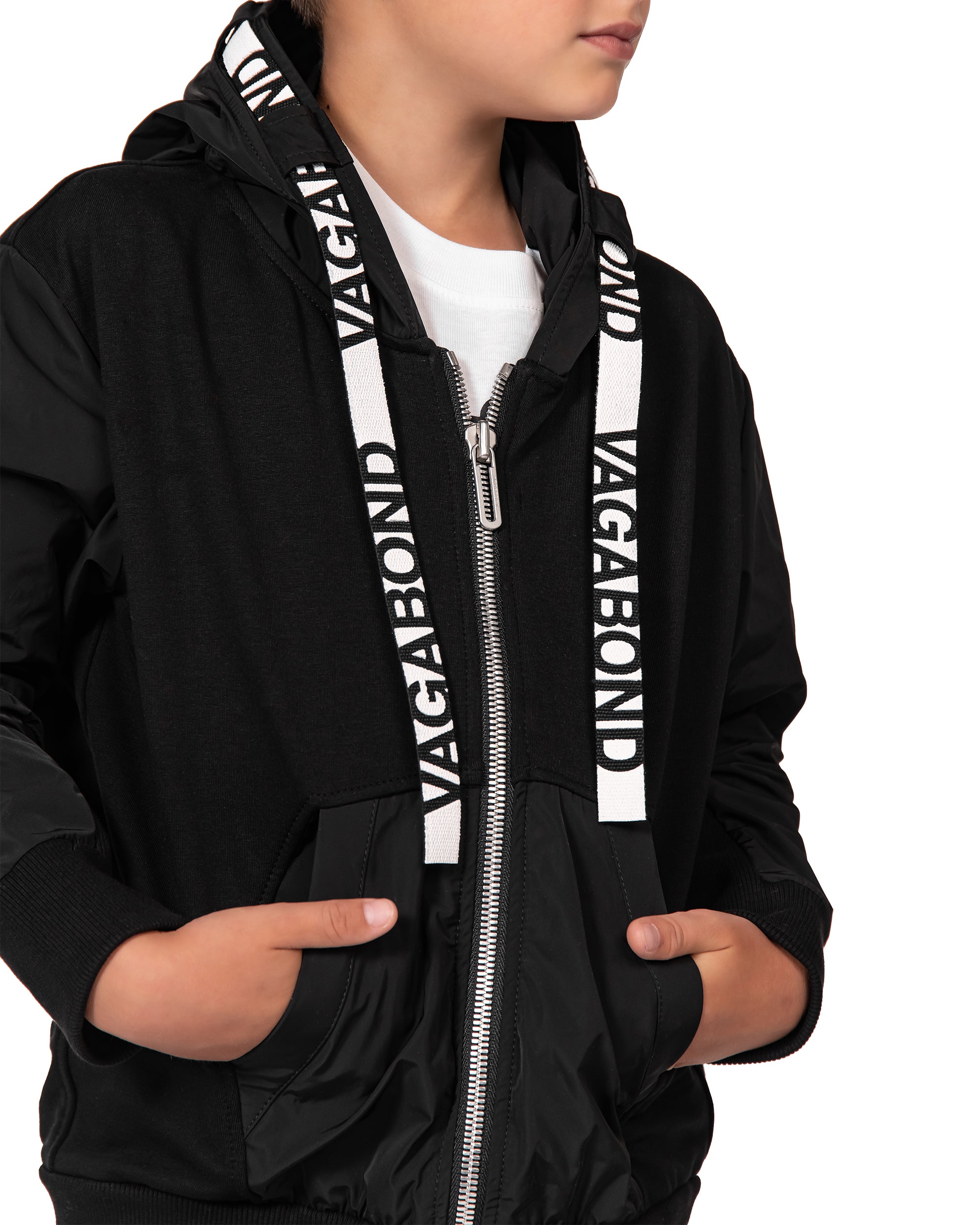Bluza z kapturem w paski - H32540