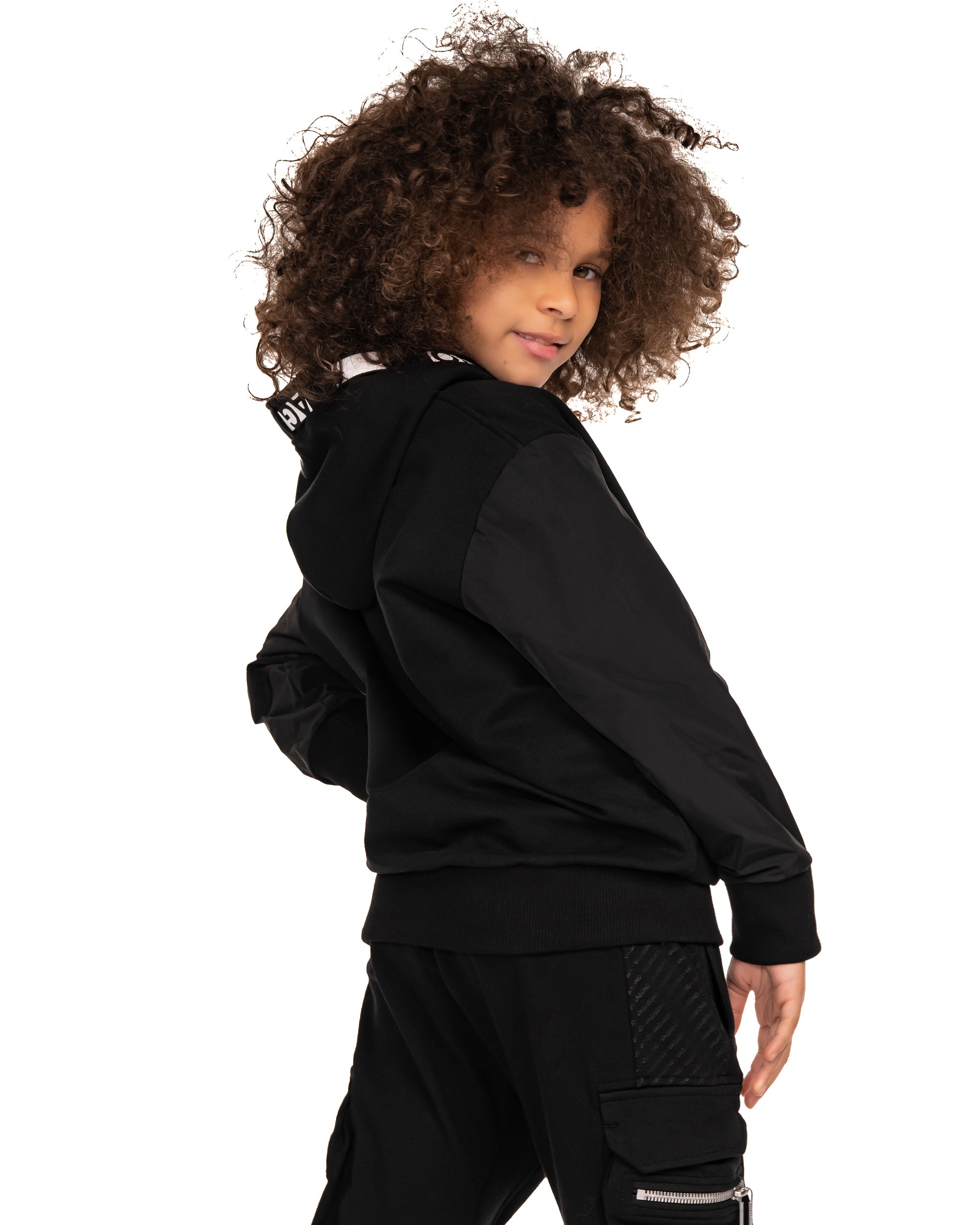 Bluza z kapturem w paski - H33010