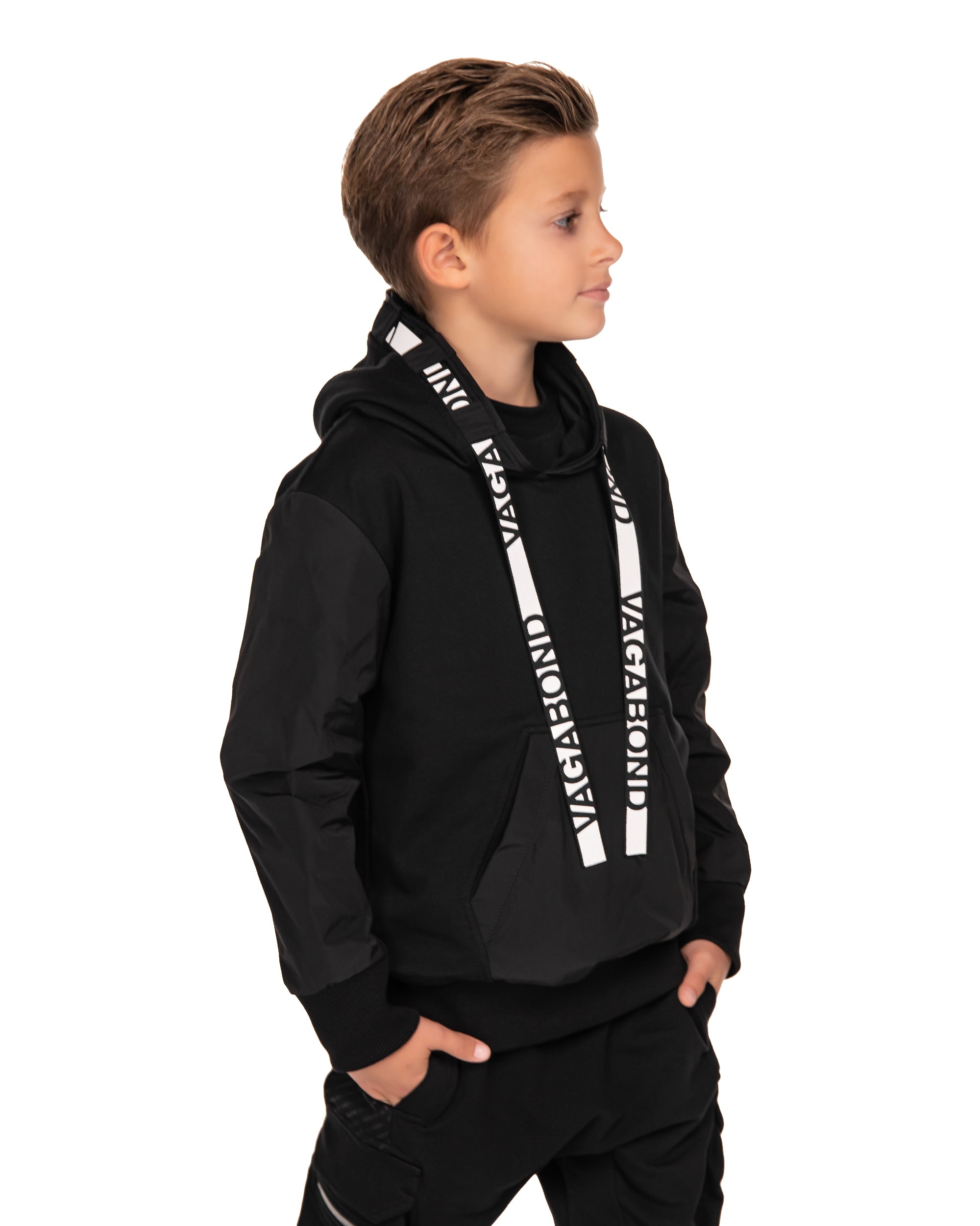 Bluza z kapturem w paski - H33010