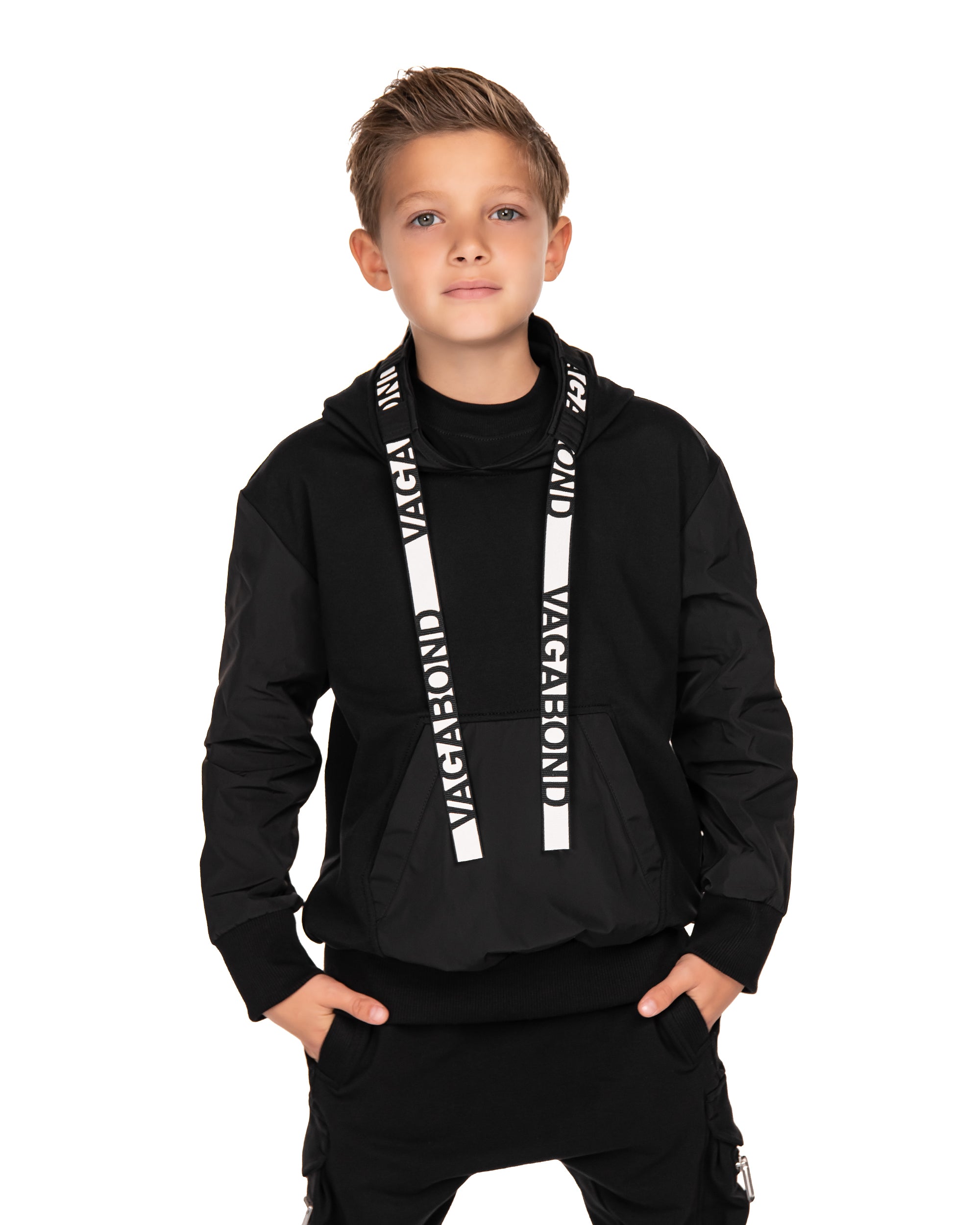 Bluza z kapturem w paski - H33010