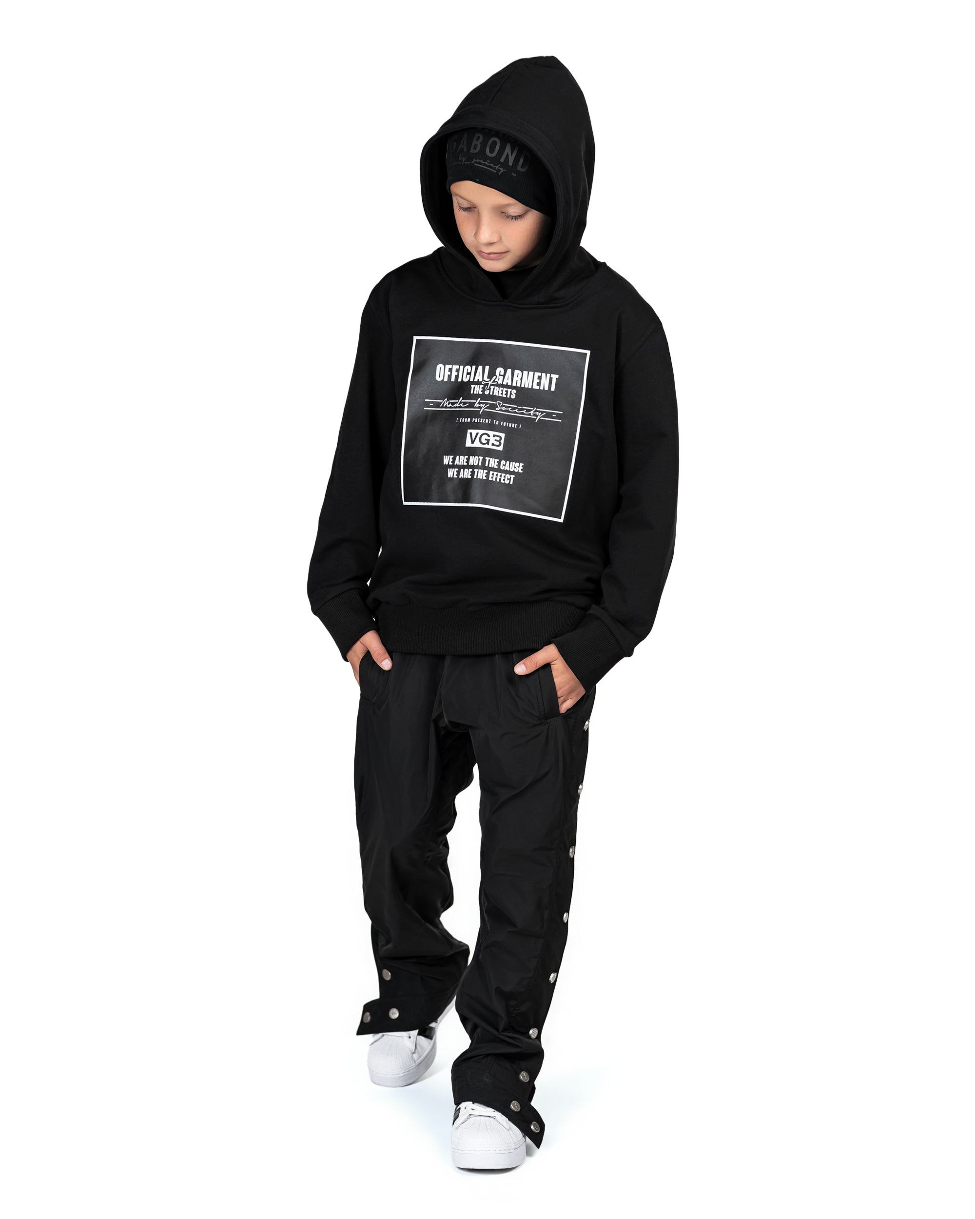 Bluza z kapturem w paski - H33931