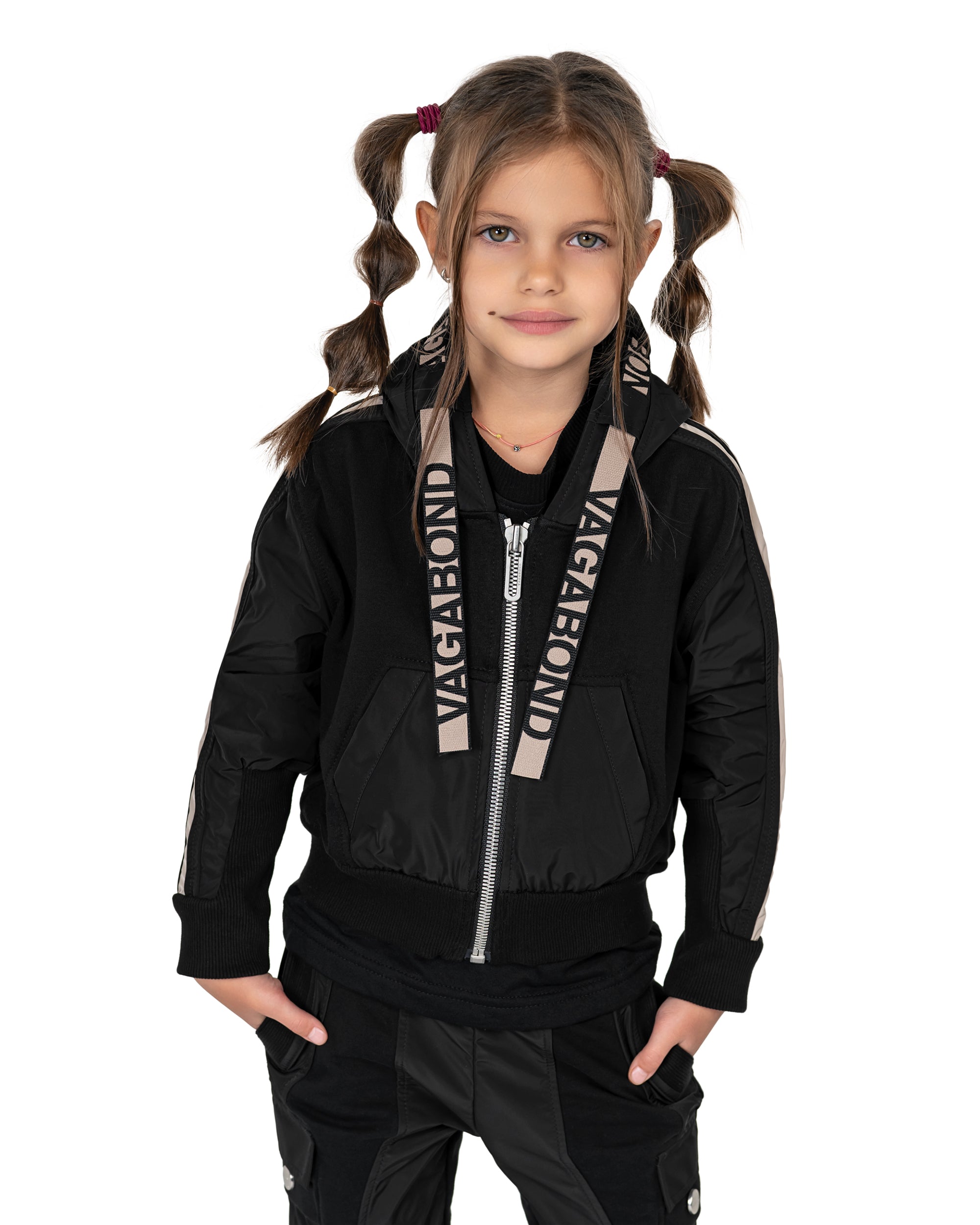 Bluza z kapturem w paski - H33889