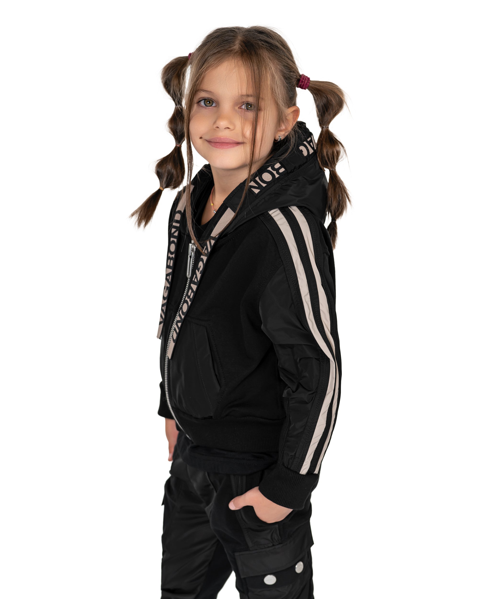 Bluza z kapturem w paski - H33889