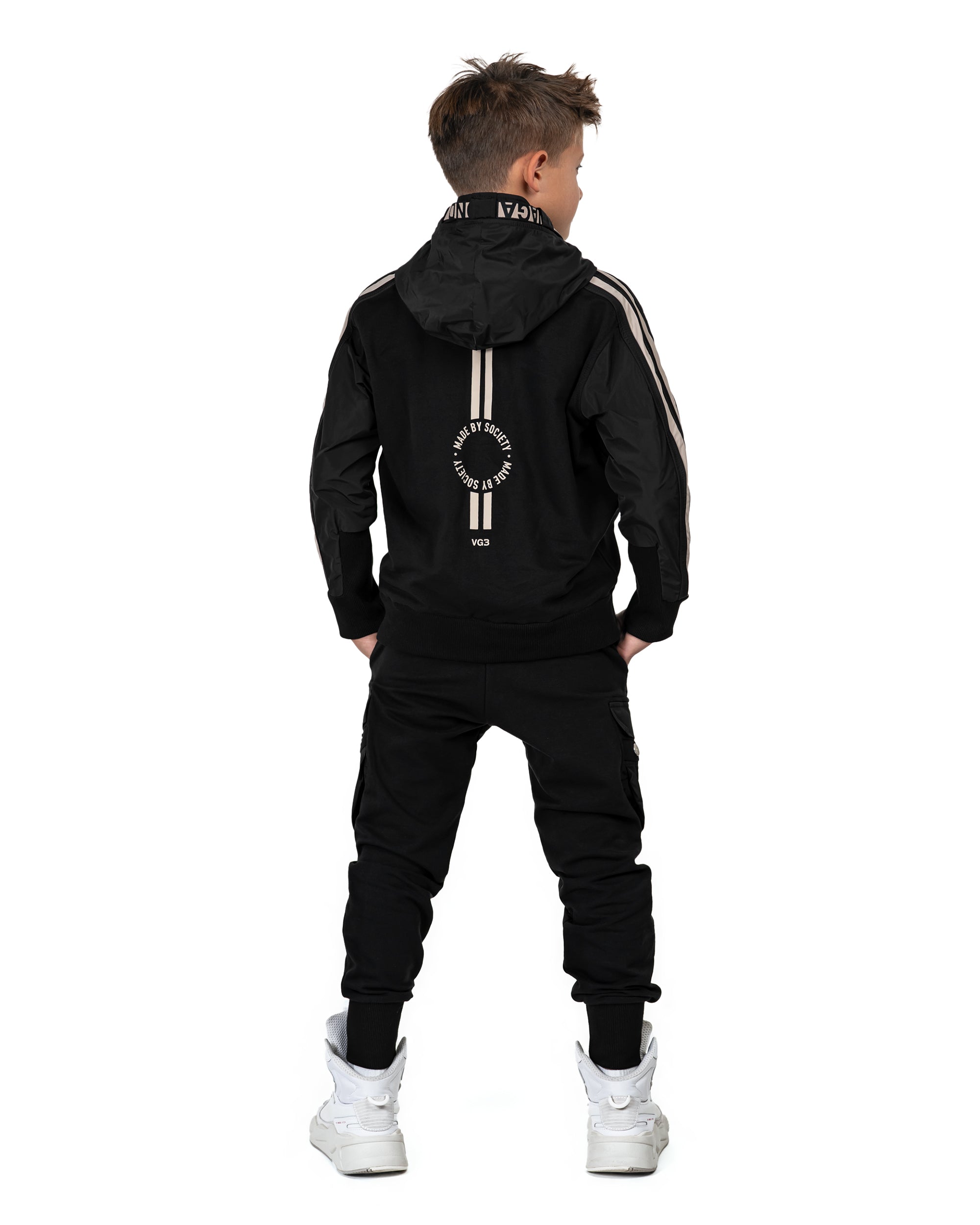 Bluza z kapturem w paski - H33889