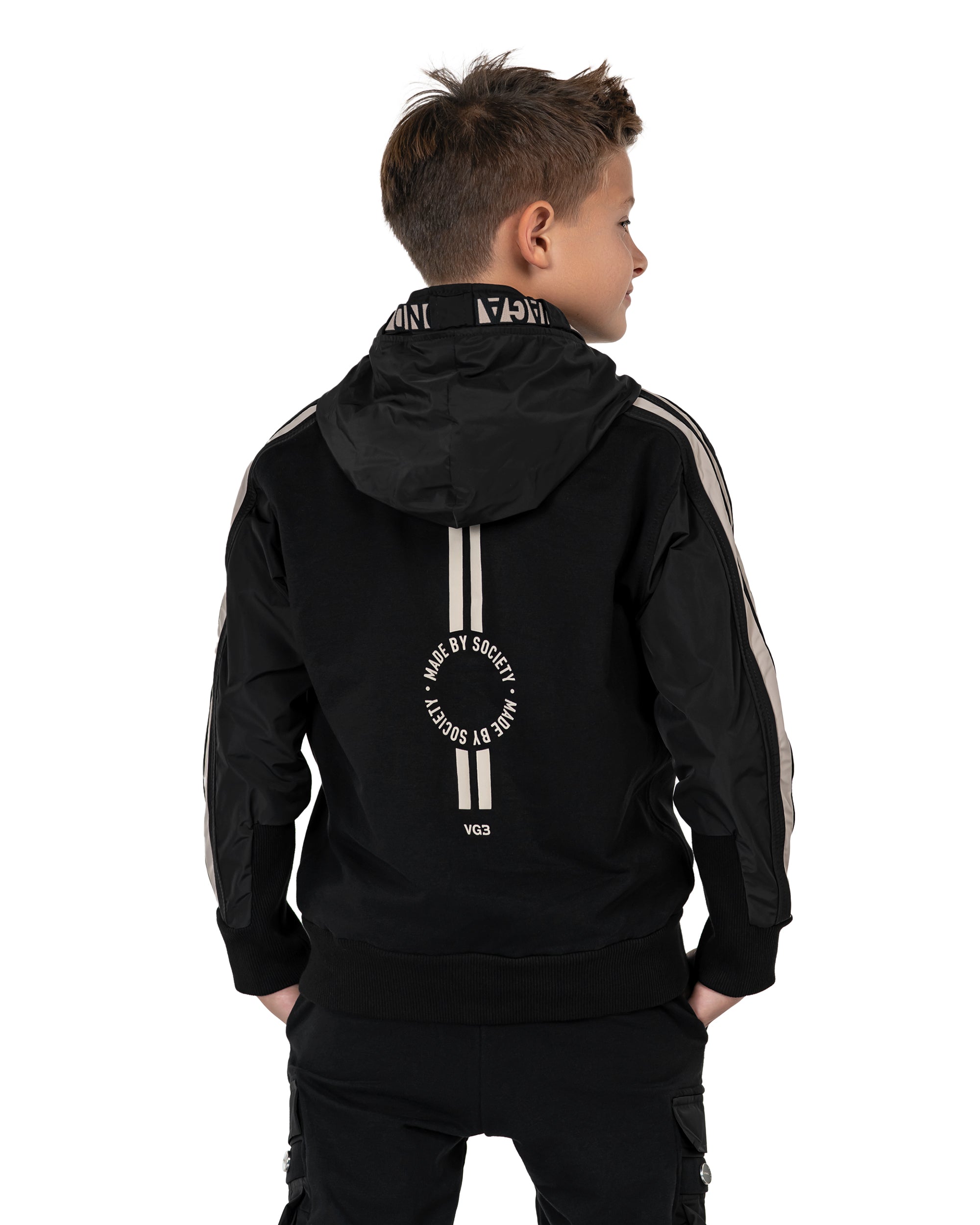 Bluza z kapturem w paski - H33889
