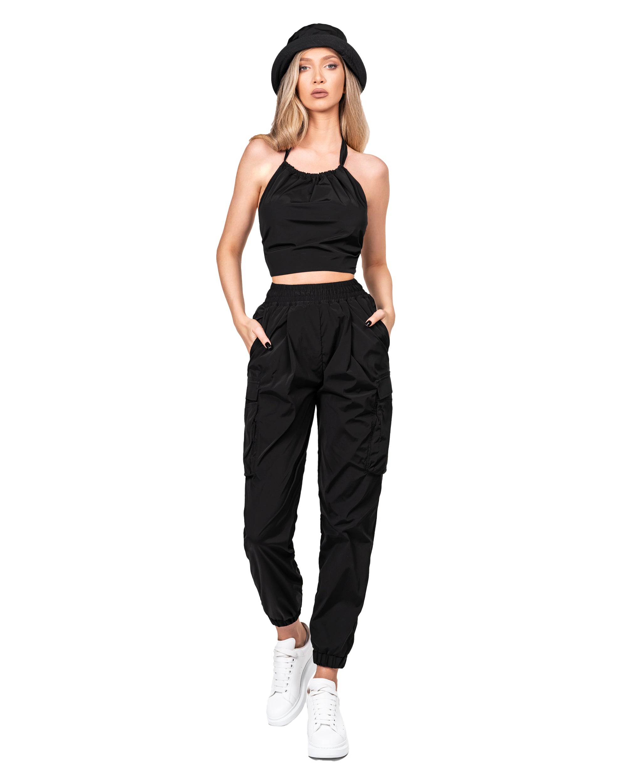 Spodnie dresowe cargo - P23675