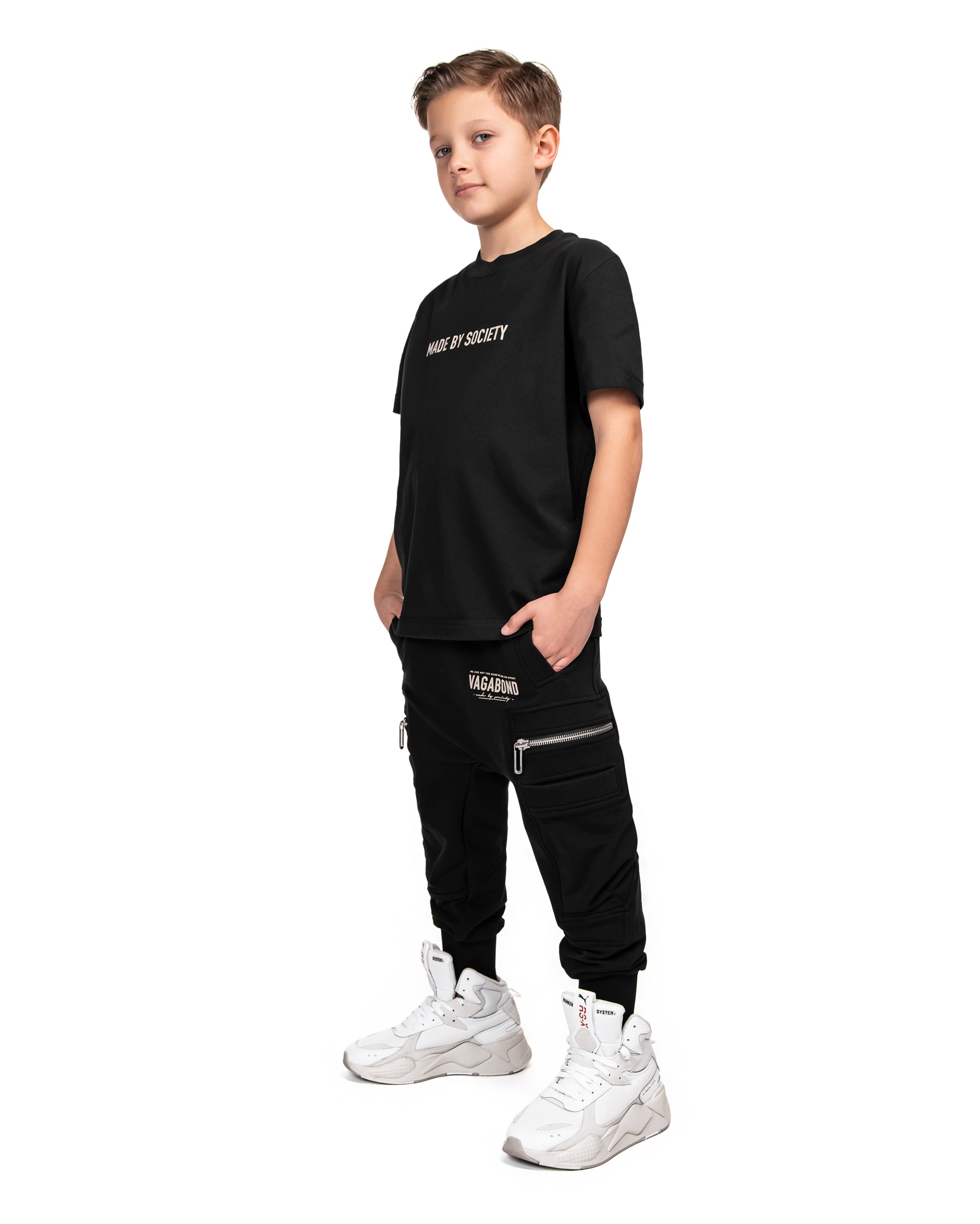 Zip hem jogger pants - P33243