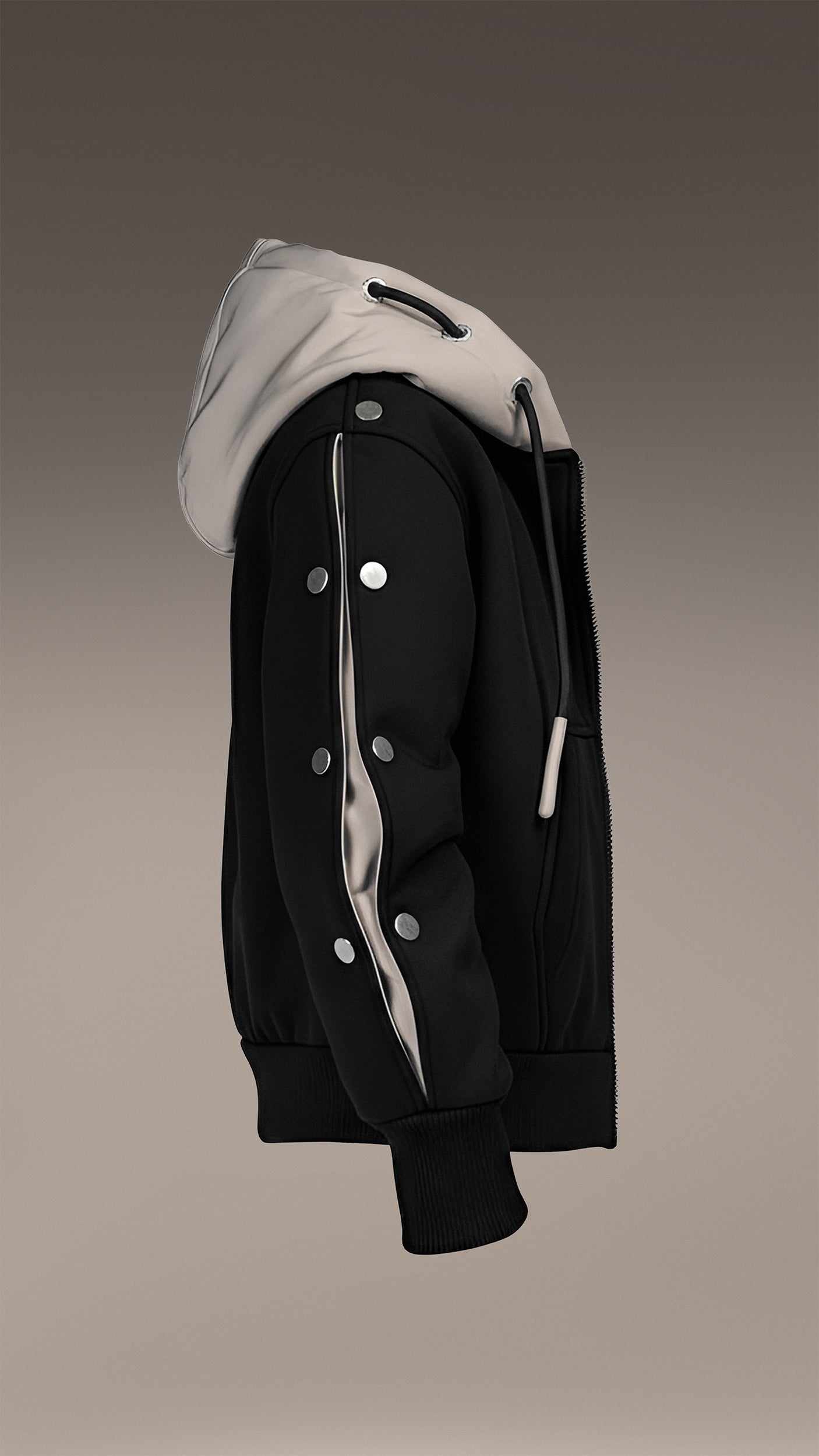 Bluza z kapturem na zamek - H35195