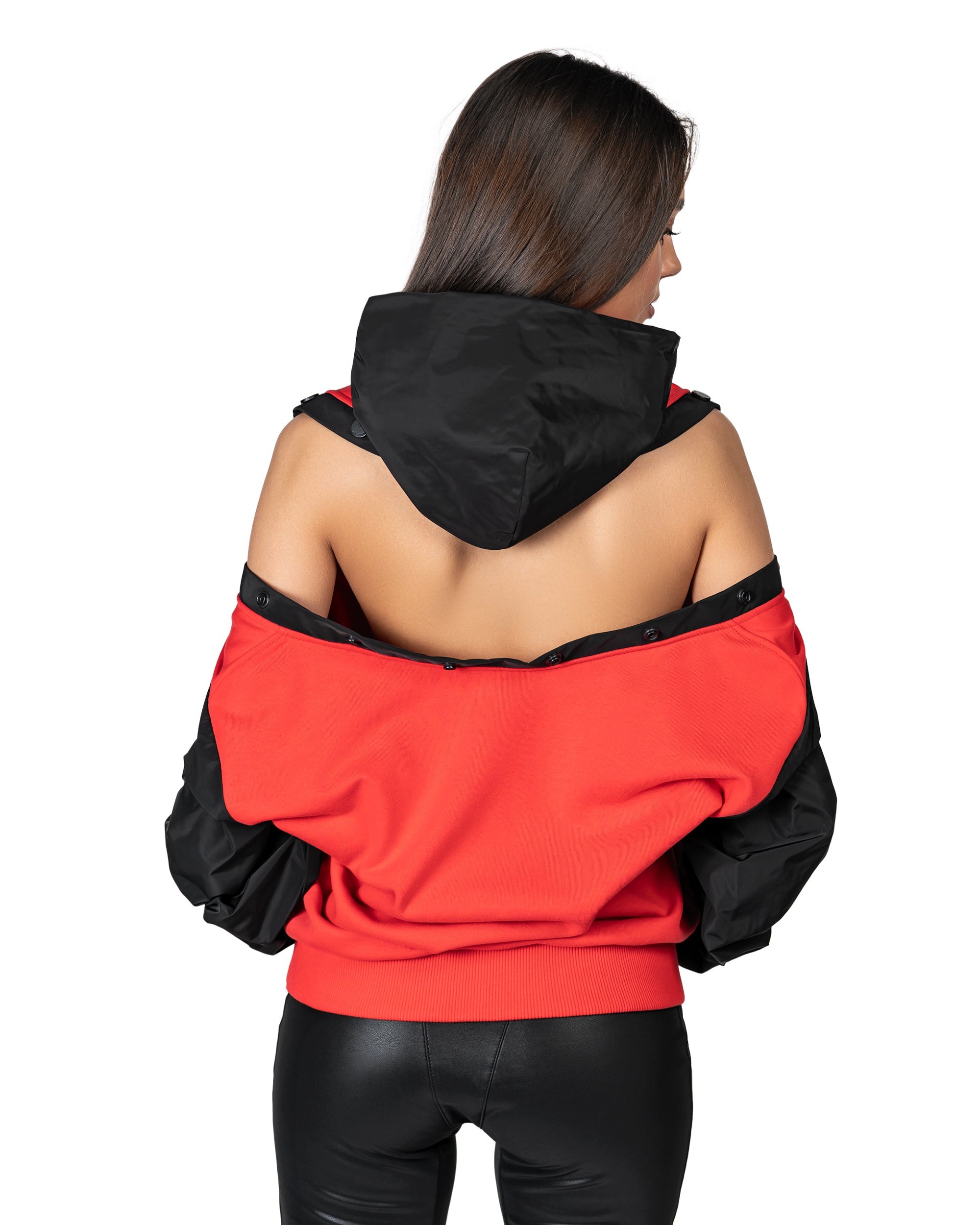 Bluza z kapturem bez pleców - H24368