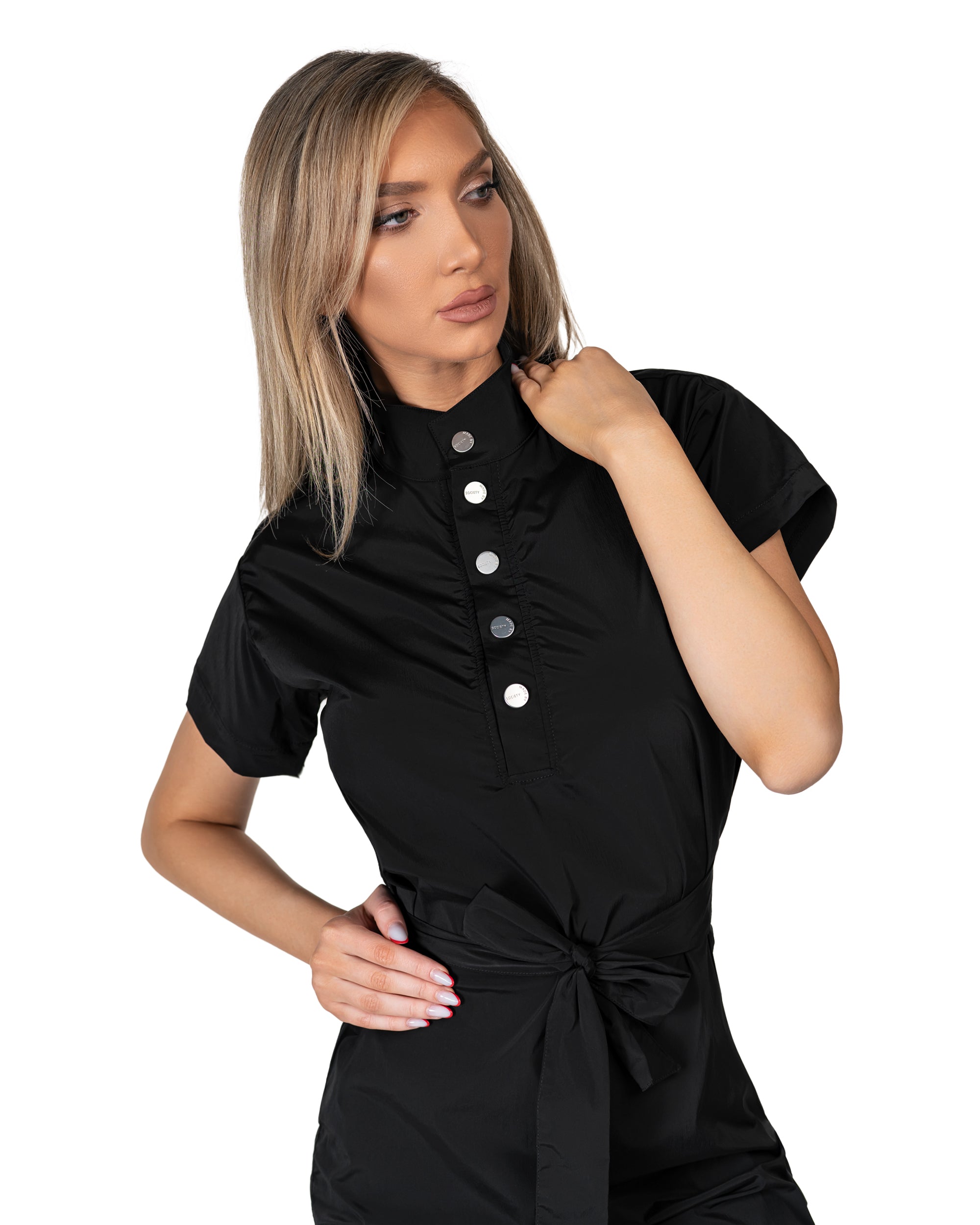 Short sleeve ribbon dress - D24369