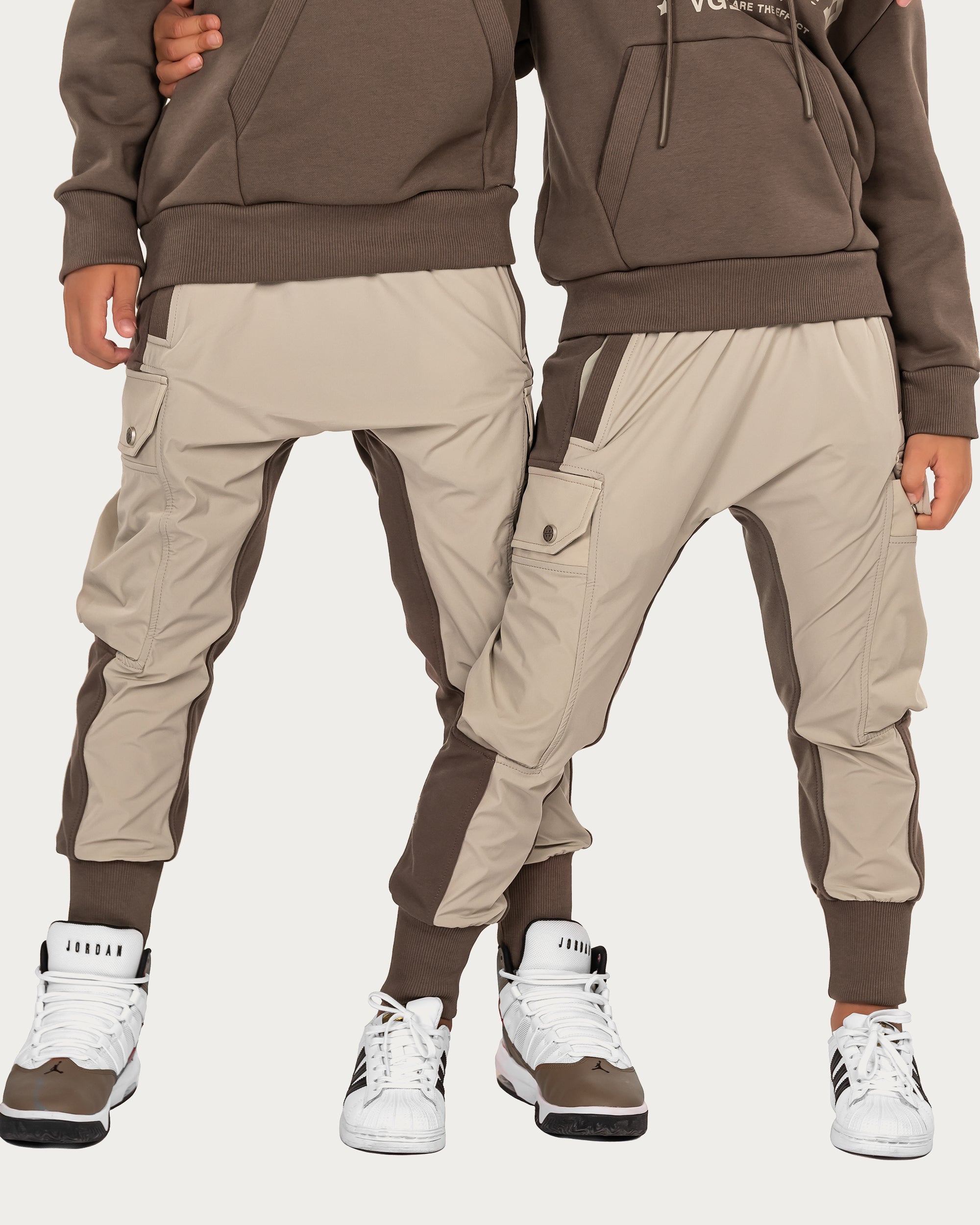 Two-tone cargo pants - P32781