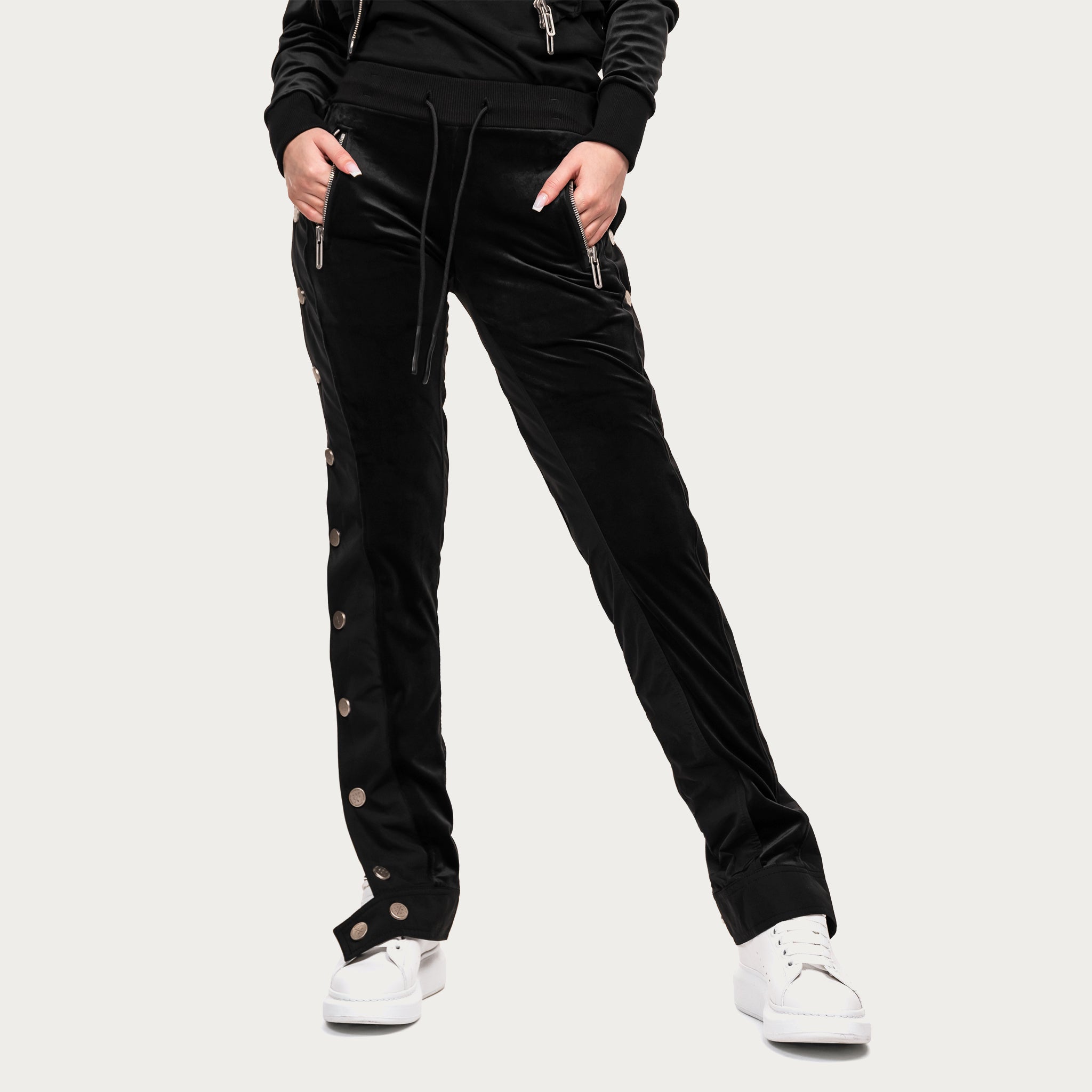 Velour stud track pants - P22432