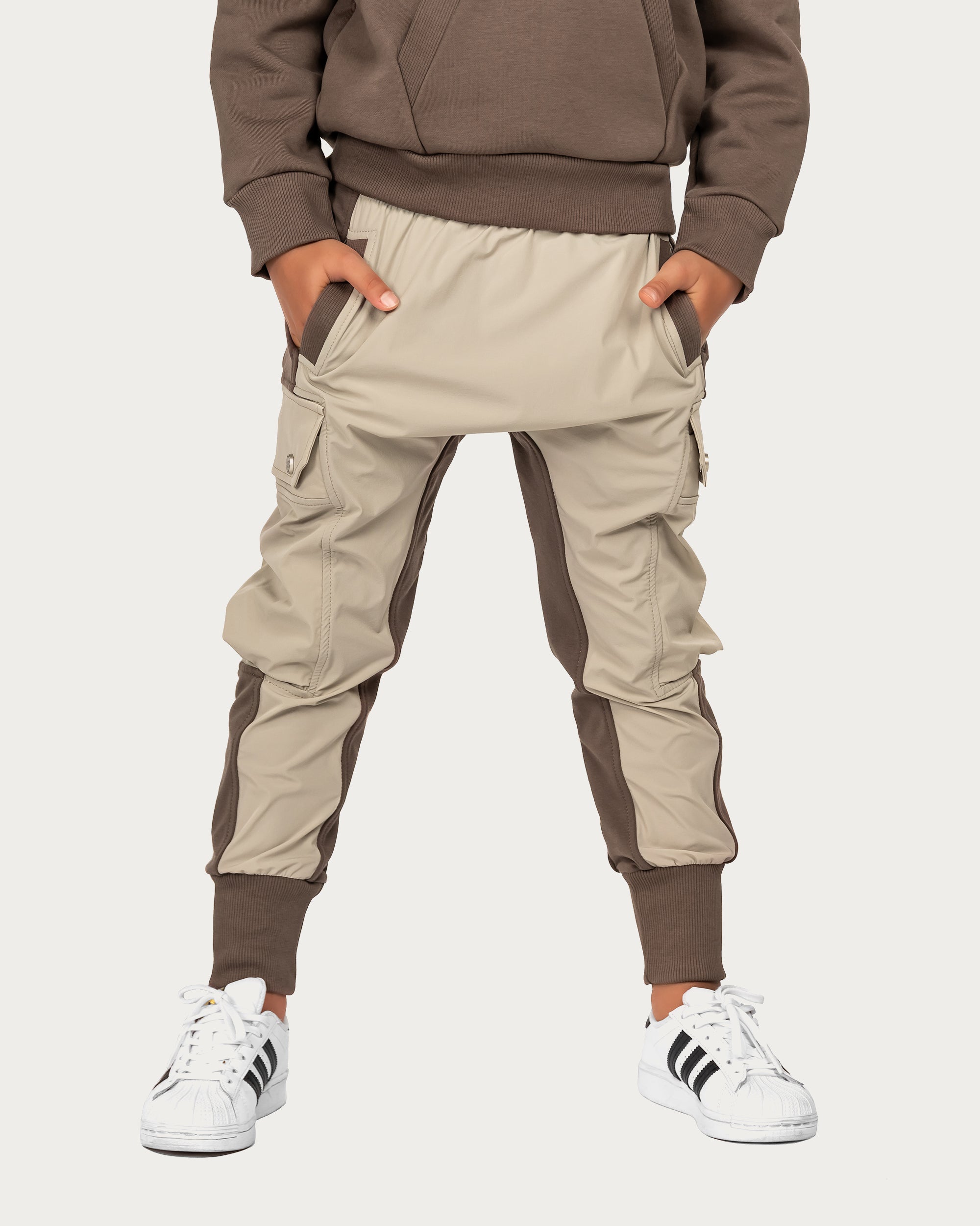 Two-tone cargo pants - P32781